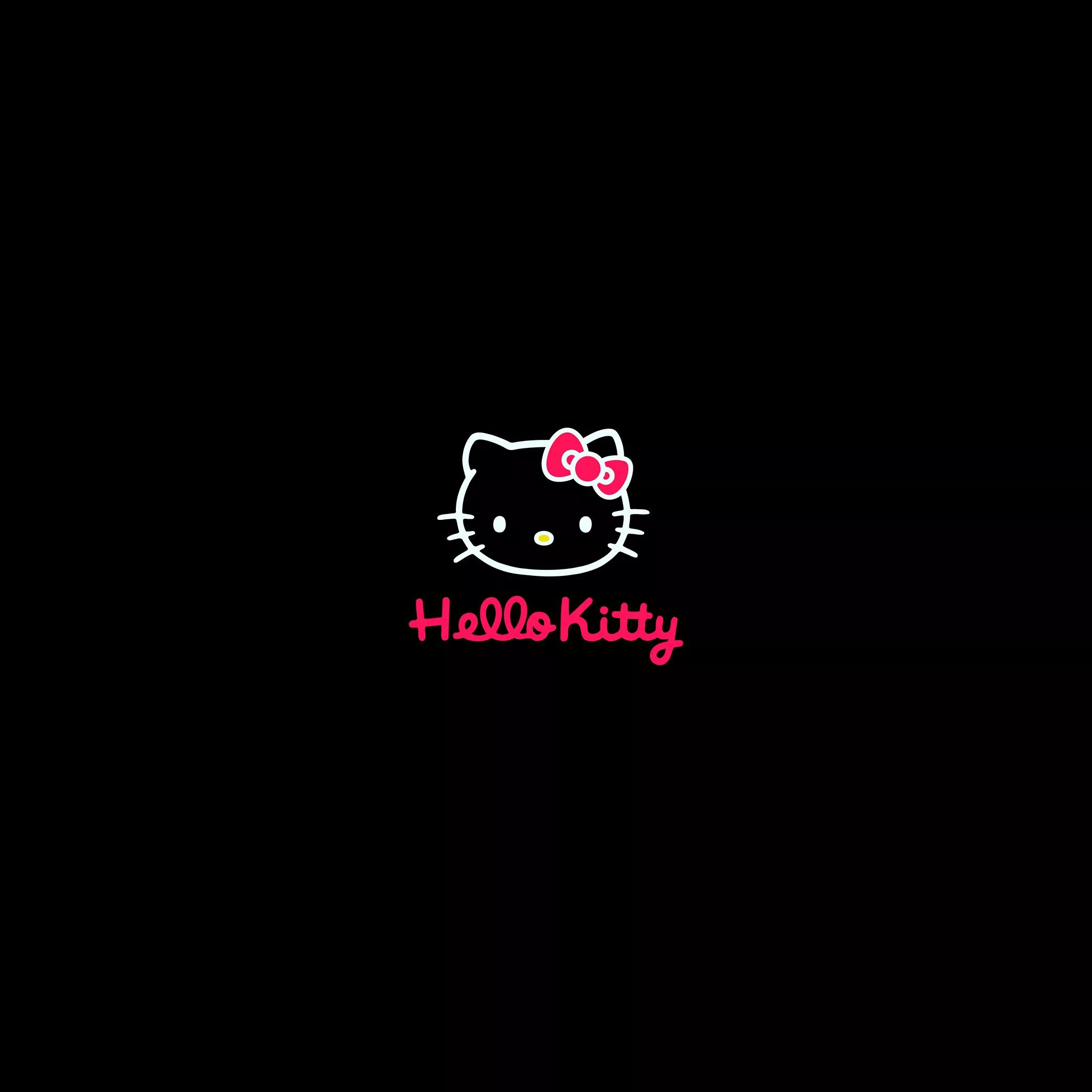 Hello Kitty Logo Art Cute Dark