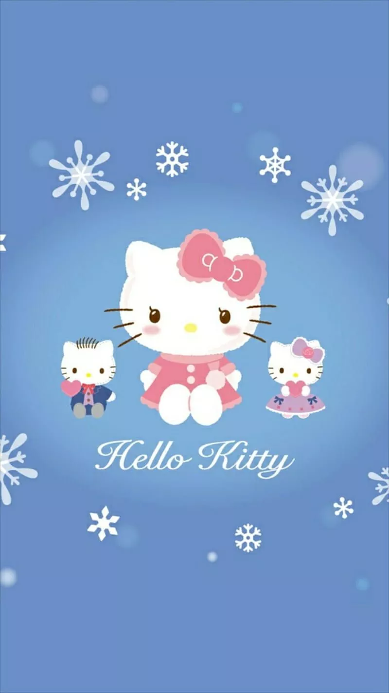 Hello kitty, christmas, holiday, cat, cute, happy, twin, birtay, HD phone wallpaper