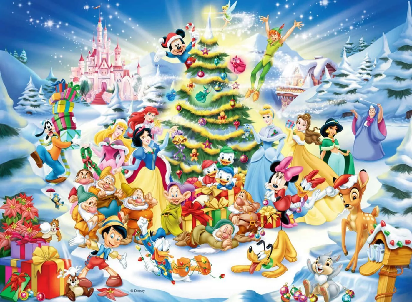 Download Disney Christmas iPad With Disney Princesses Wallpaper