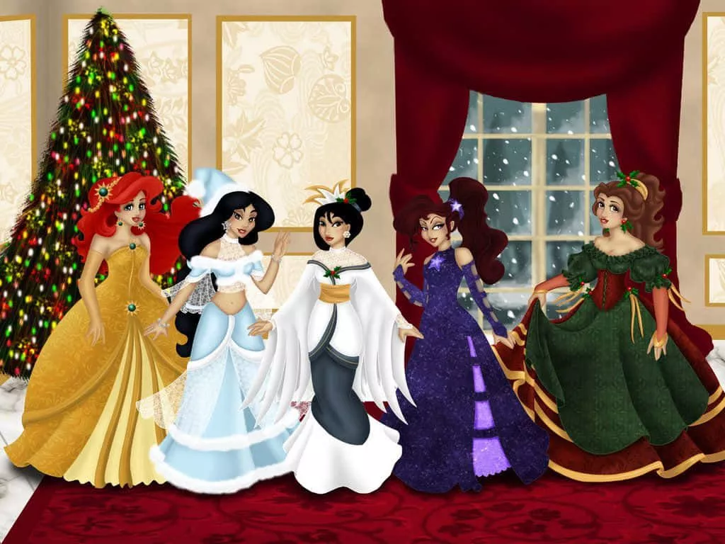Download Cute Disney Christmas Five