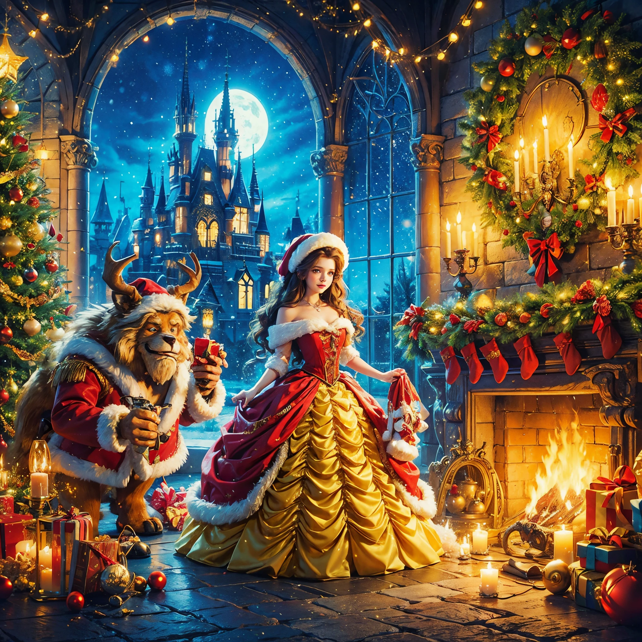 beast christmas wallpaper