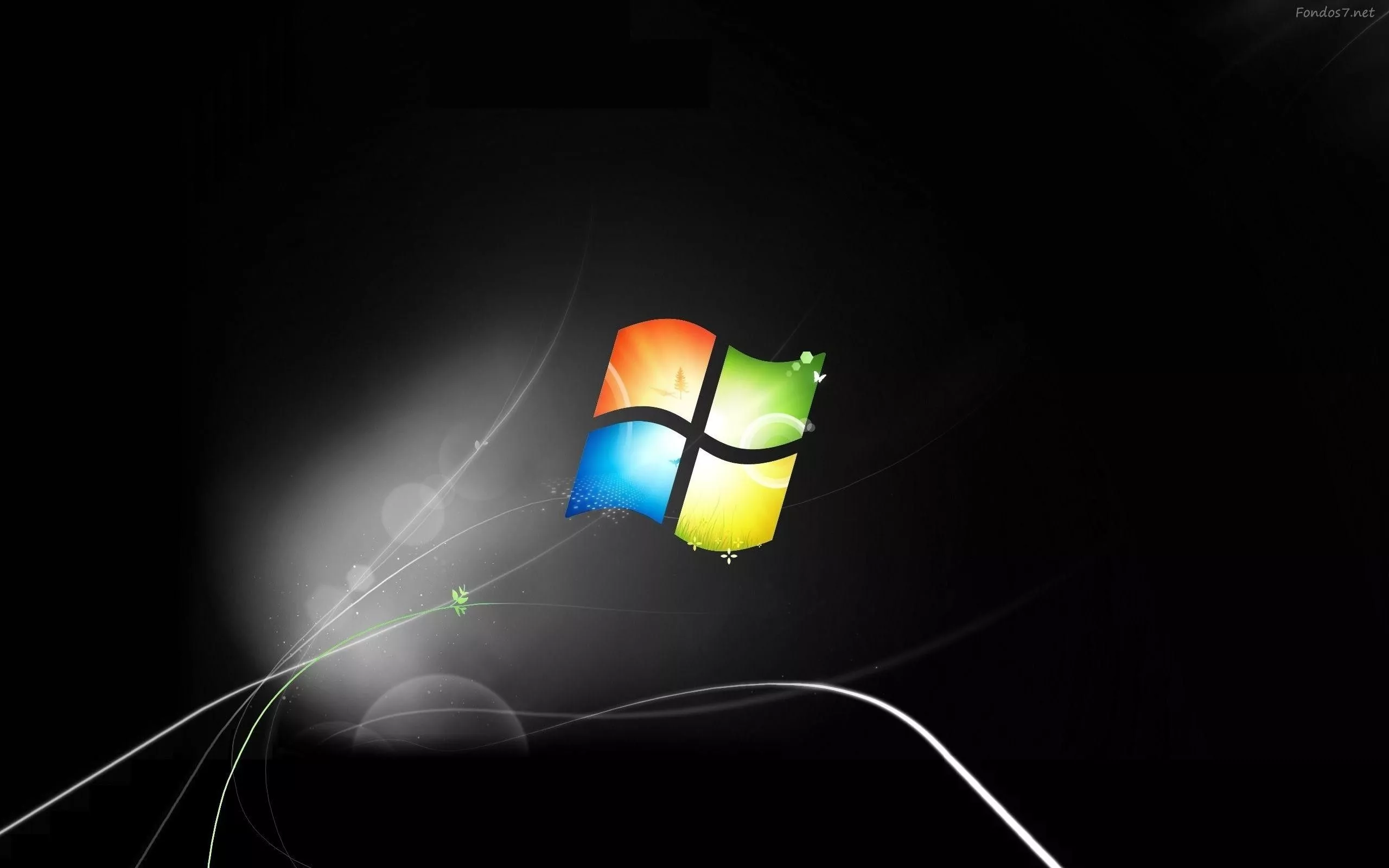 Black Windows 7 Wallpaper picture