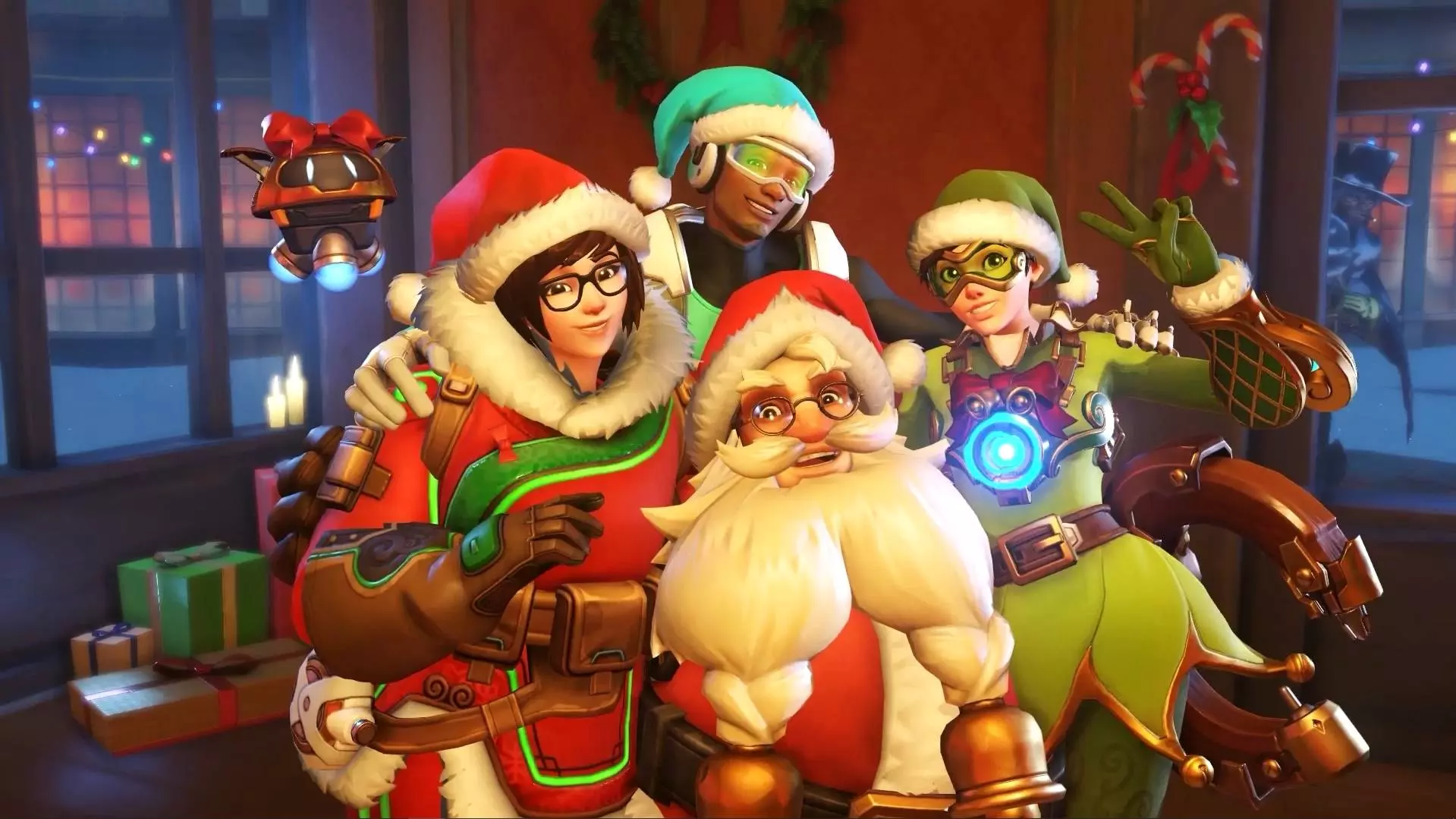 Live wallpaper New Year in Overwatch