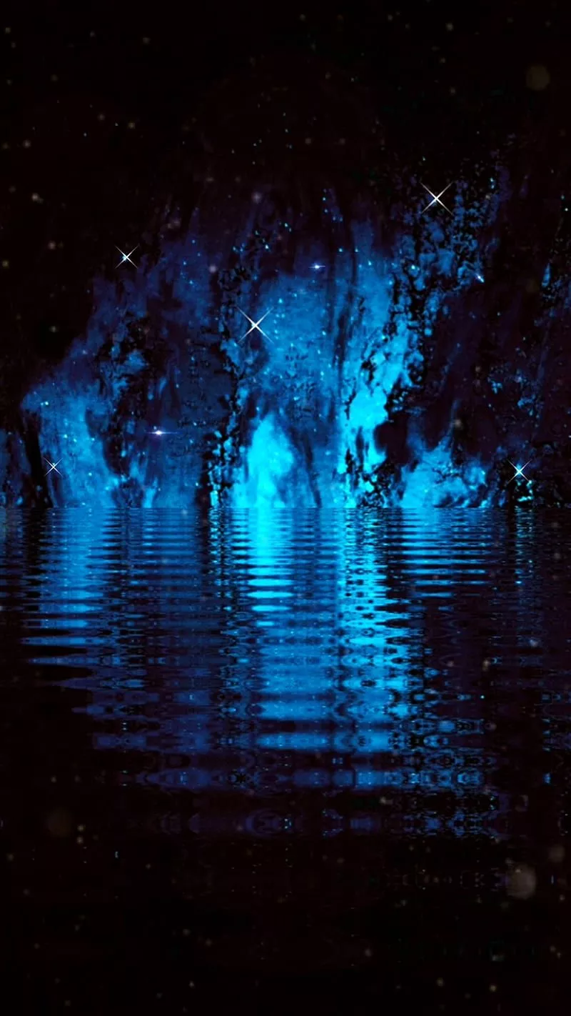 HD glow worm cave wallpaper