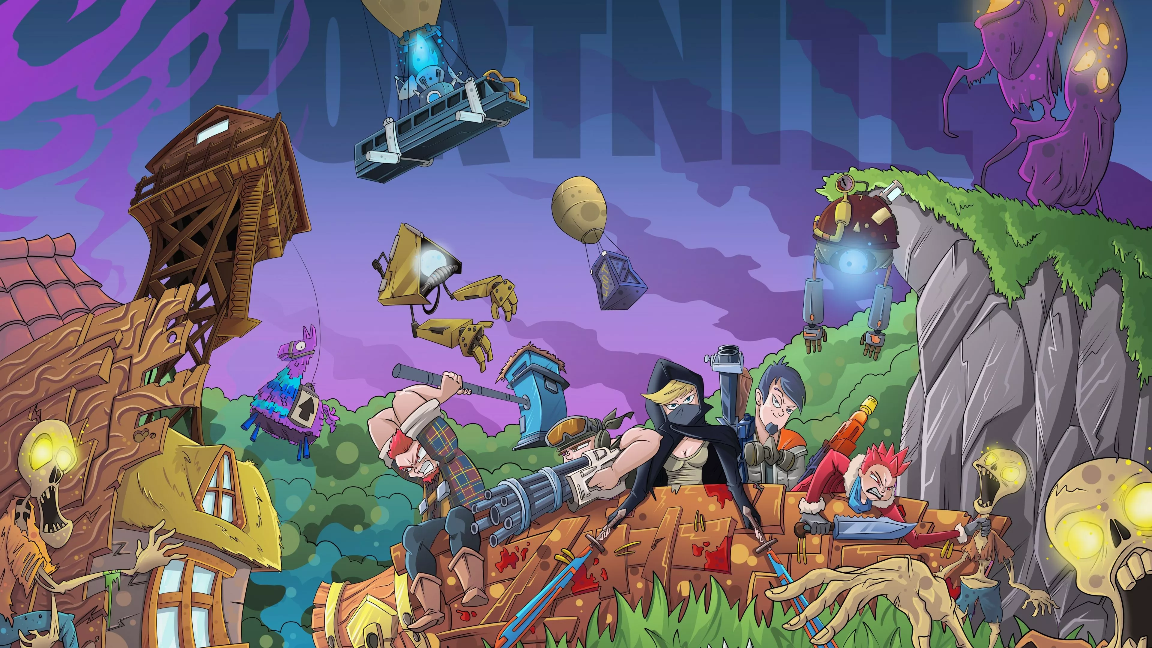 Download wallpaper 3840x2160 fortnite