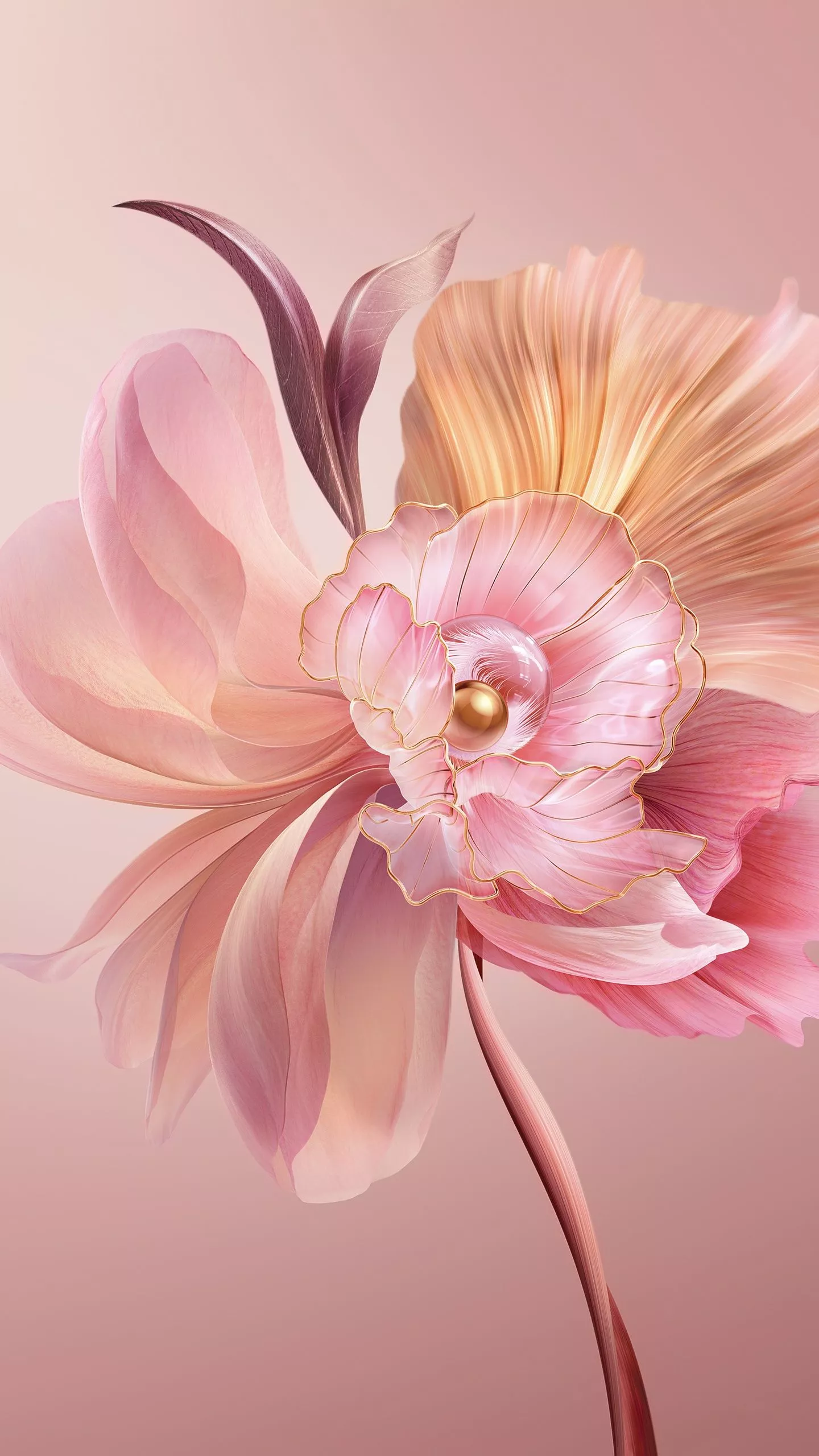 Abstract flower Wallpaper 4K, Pastel