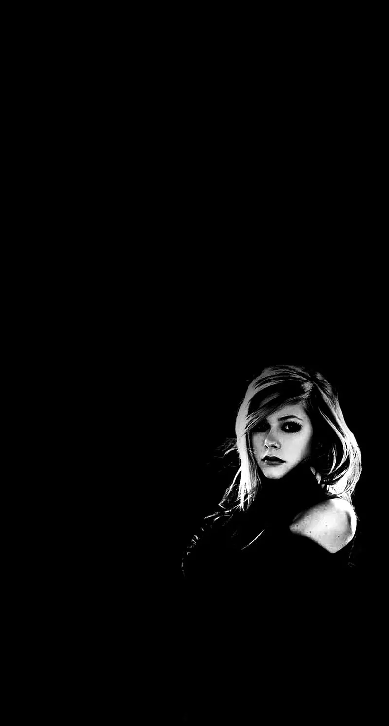 Avril Lavigne, abstract, black, dark, music, rock, song, woman, HD phone wallpaper