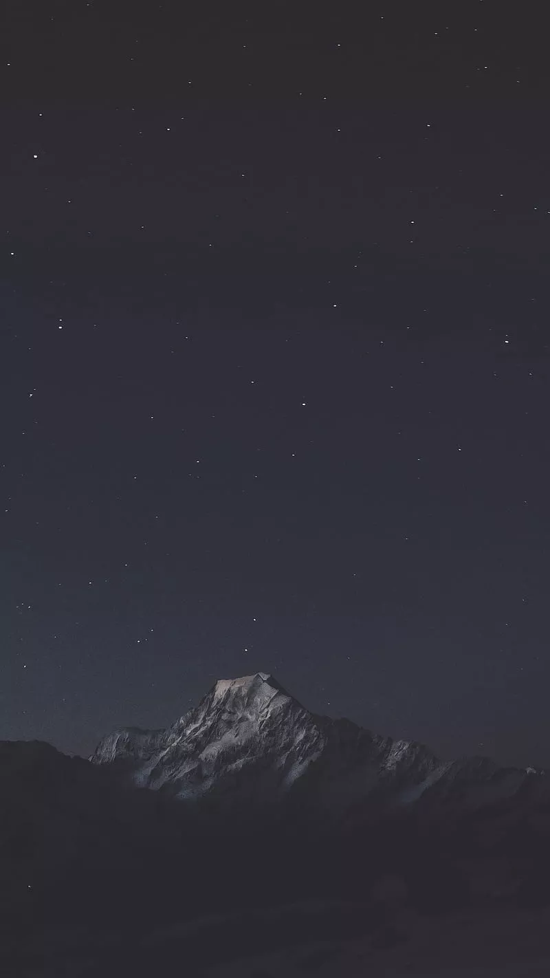 Dark Mountain, night, nighttime, stars