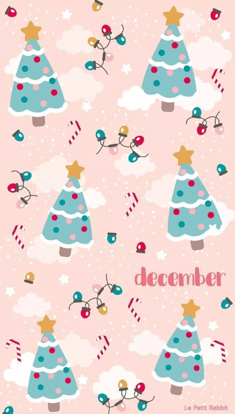 Cute Christmas, pink, HD phone wallpaper