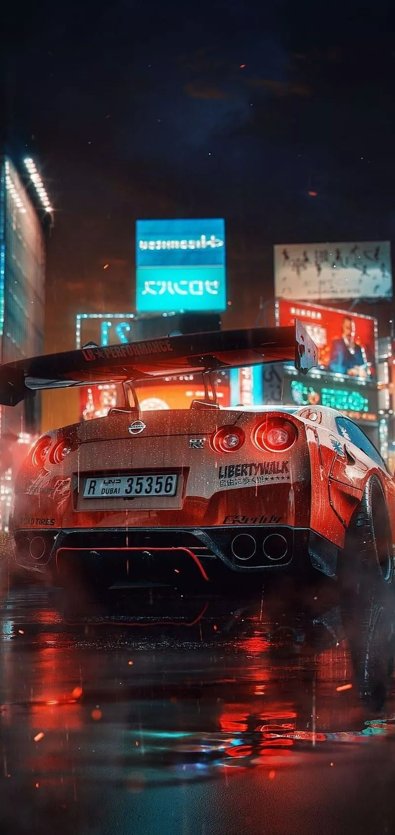Car, race car, night, HD phone