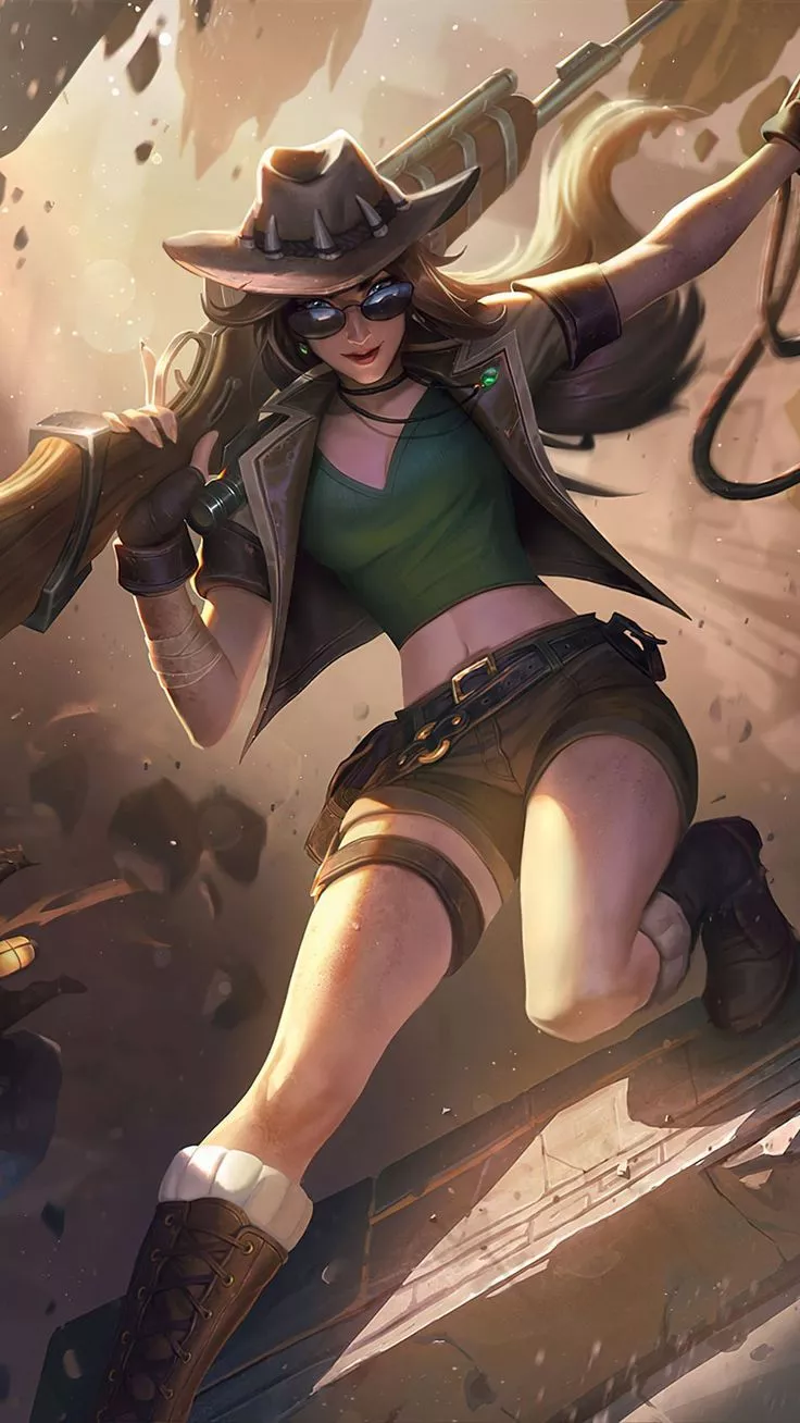 Caitlyn League of Legends 2021 4K Ultra HD Mobile Wallpaper for iPhone & Android