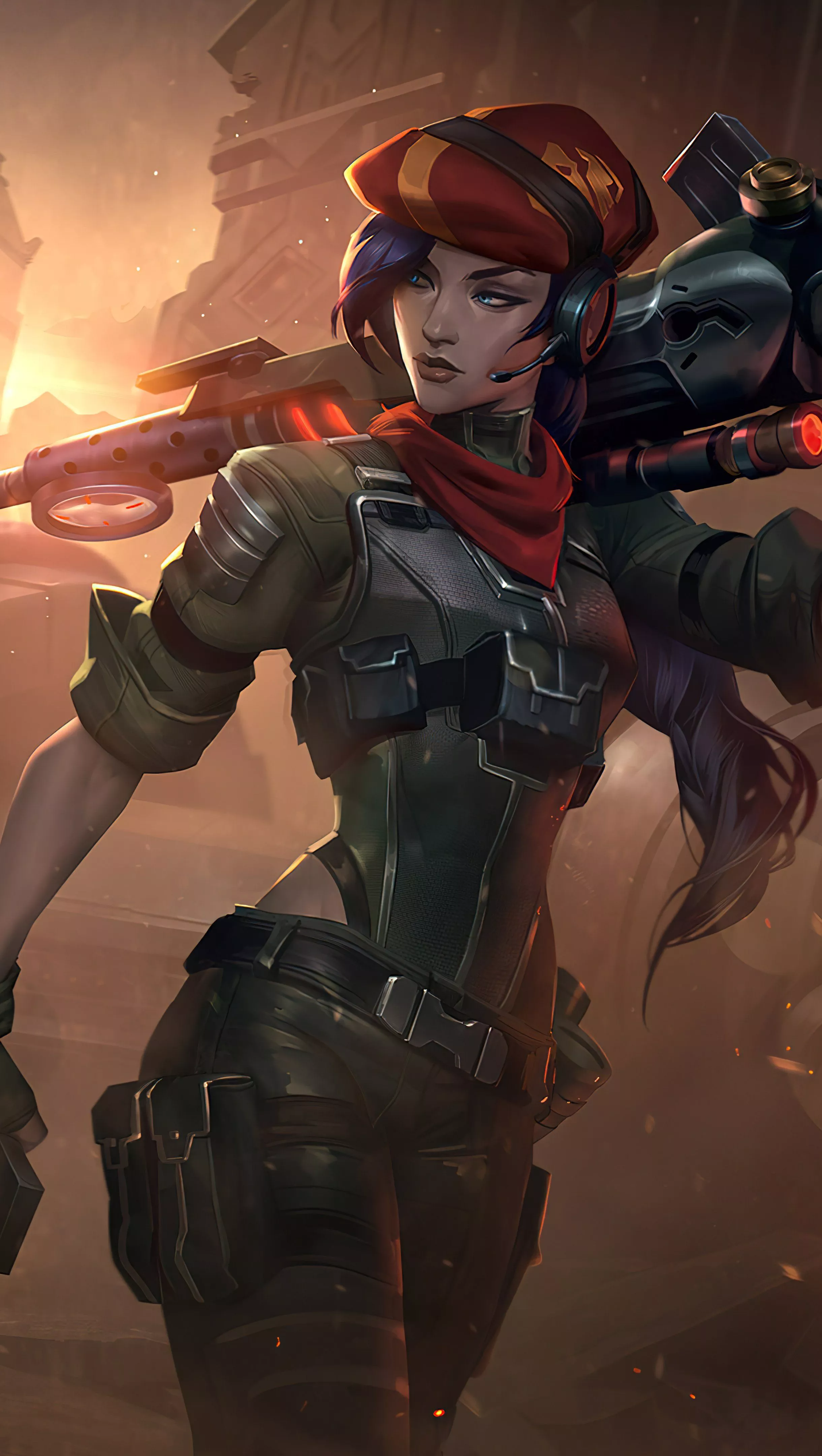 Caitlyn League of Legends Wallpaper 8k