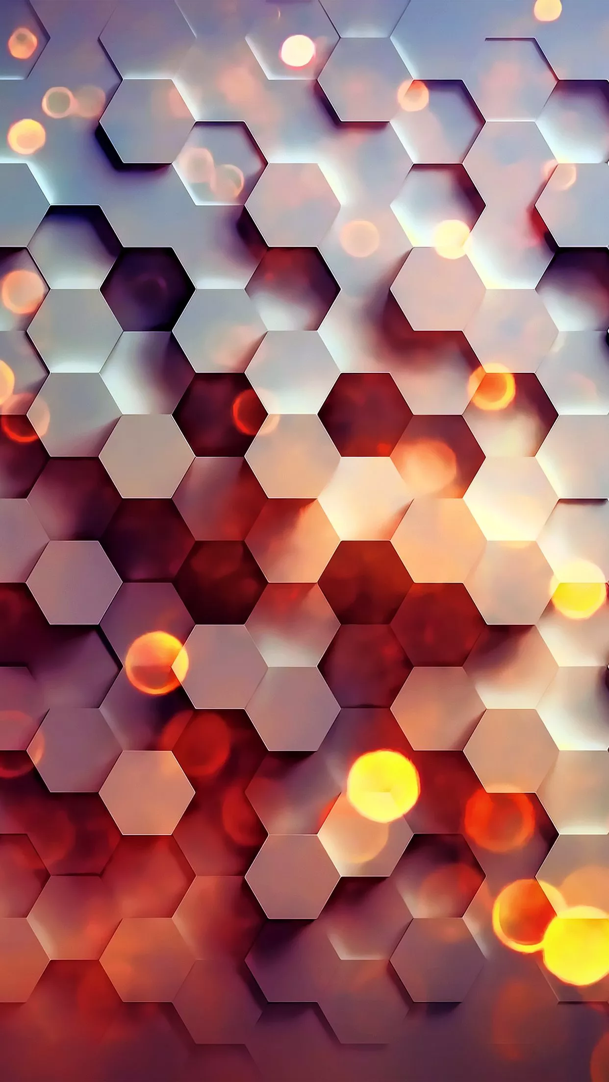 Honey Hexagon Digital Abstract