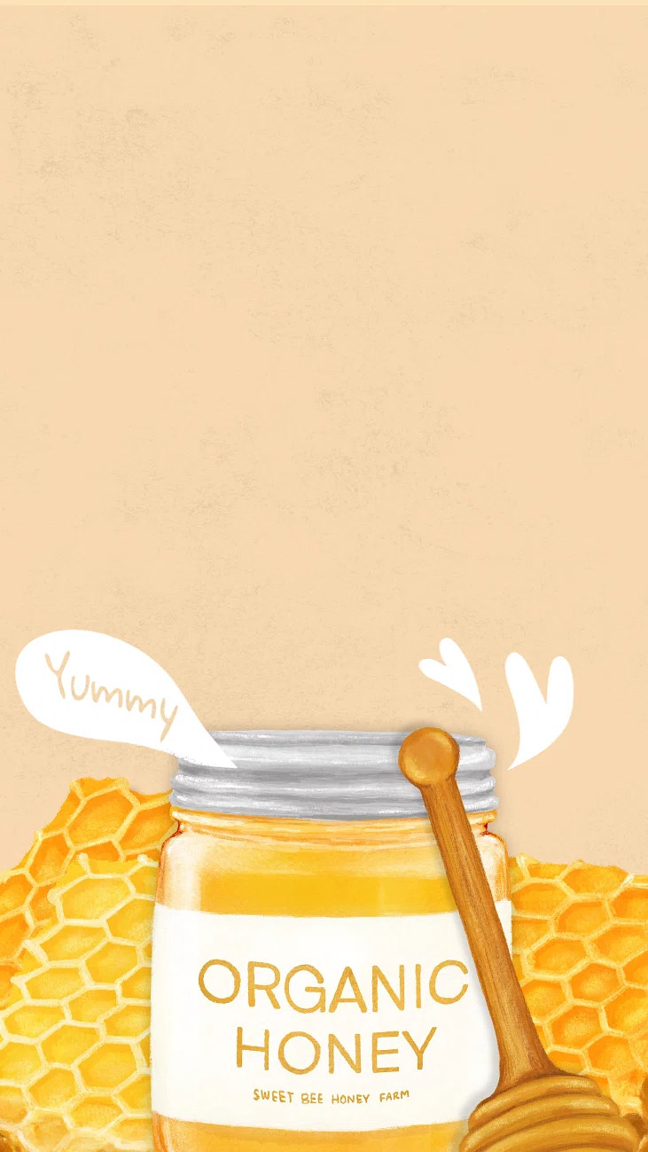 Lemon honey jar iPhone wallpaper