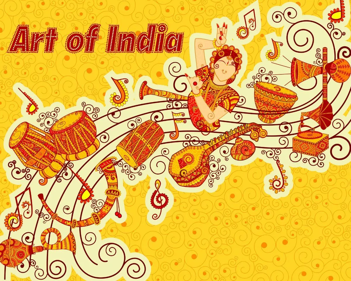 India, Indian Art Style Wallpaper