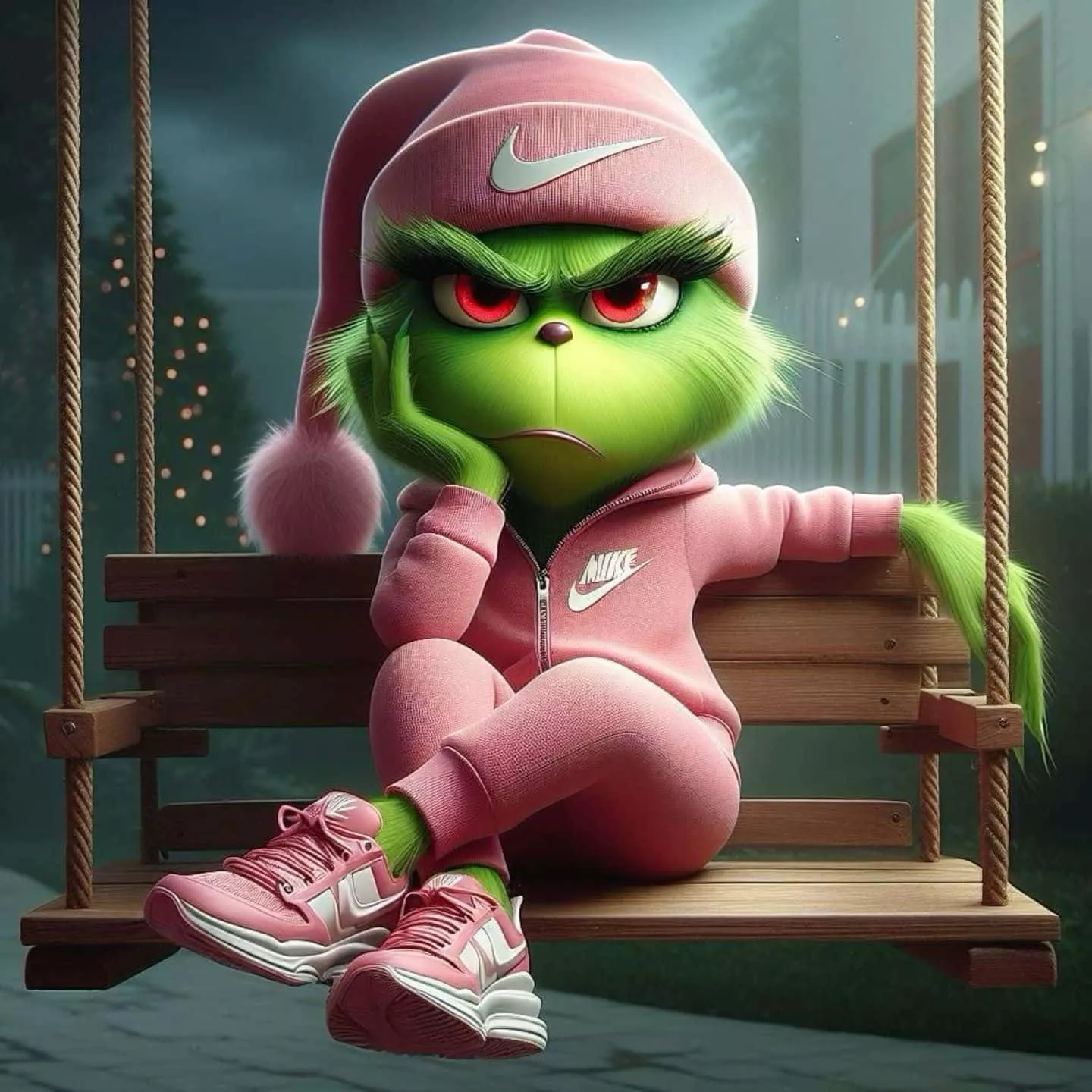 Preppy Grinch Wallpaper