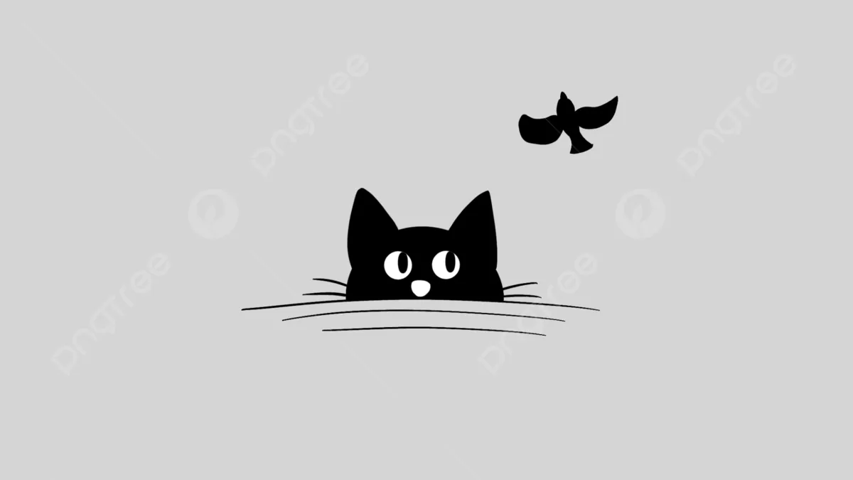 Cat Background Cute Minimalistic
