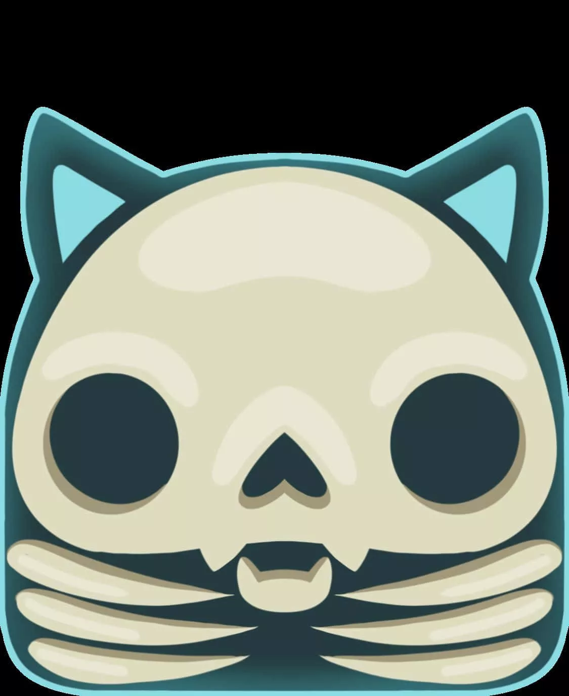 Skull Cat Blooket Character Wallpaper