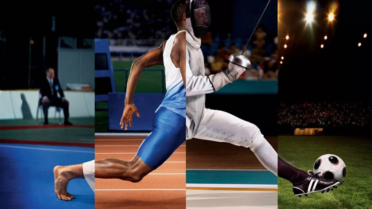 Different Sports Collage Background