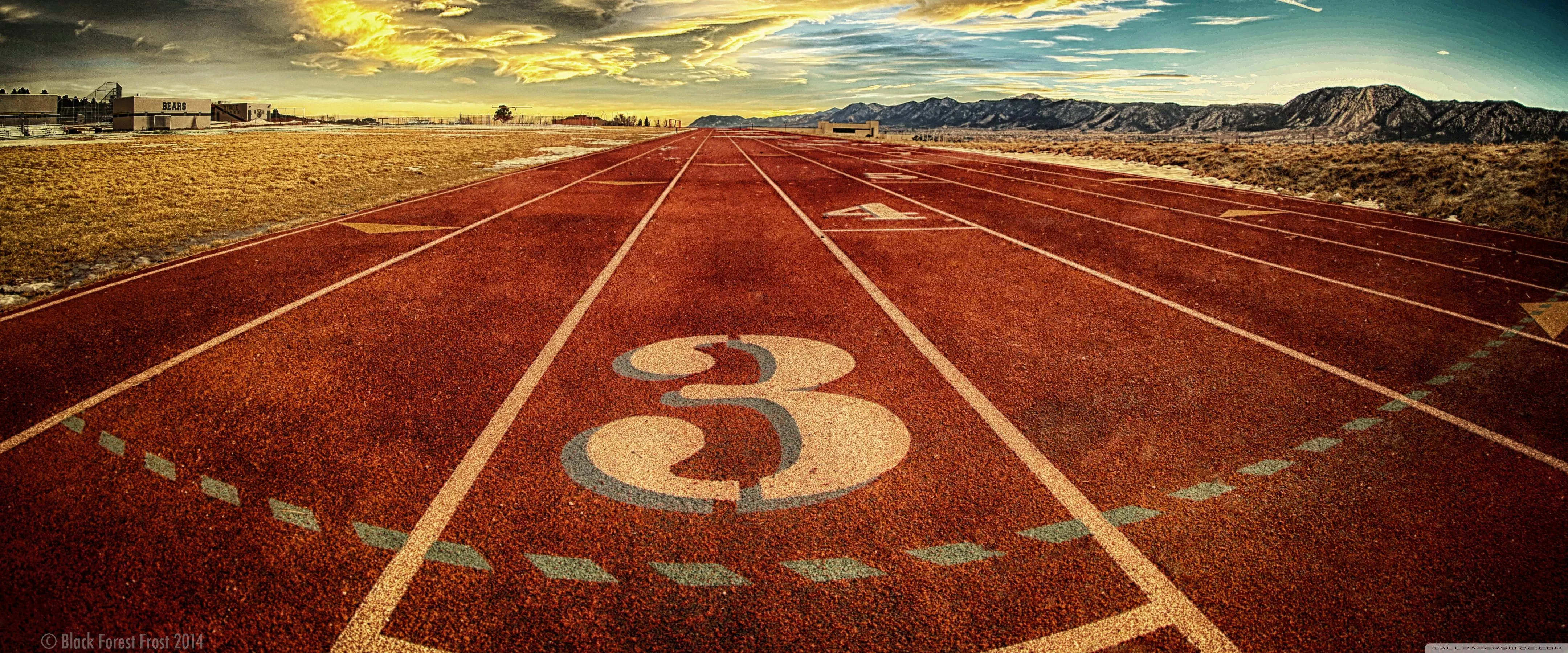 Running Track Ultra HD Wallpaper for 4K