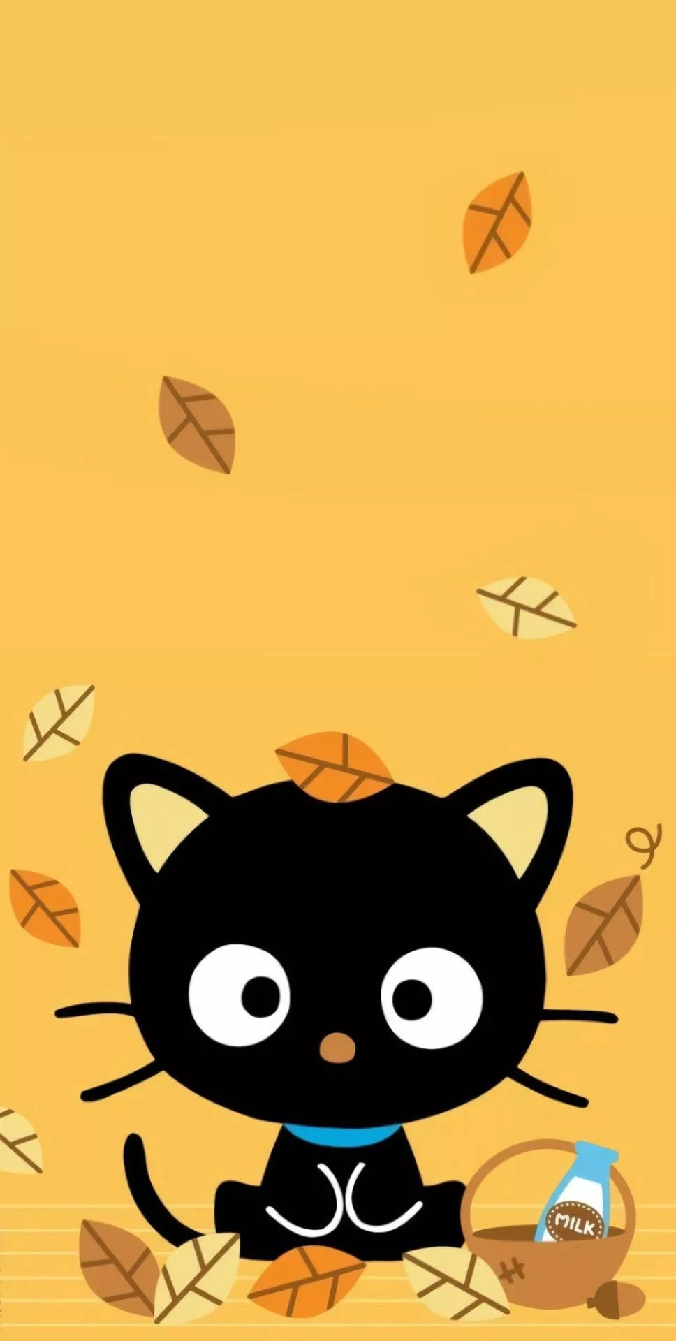 Chococat Falling Leaves Wallpaper