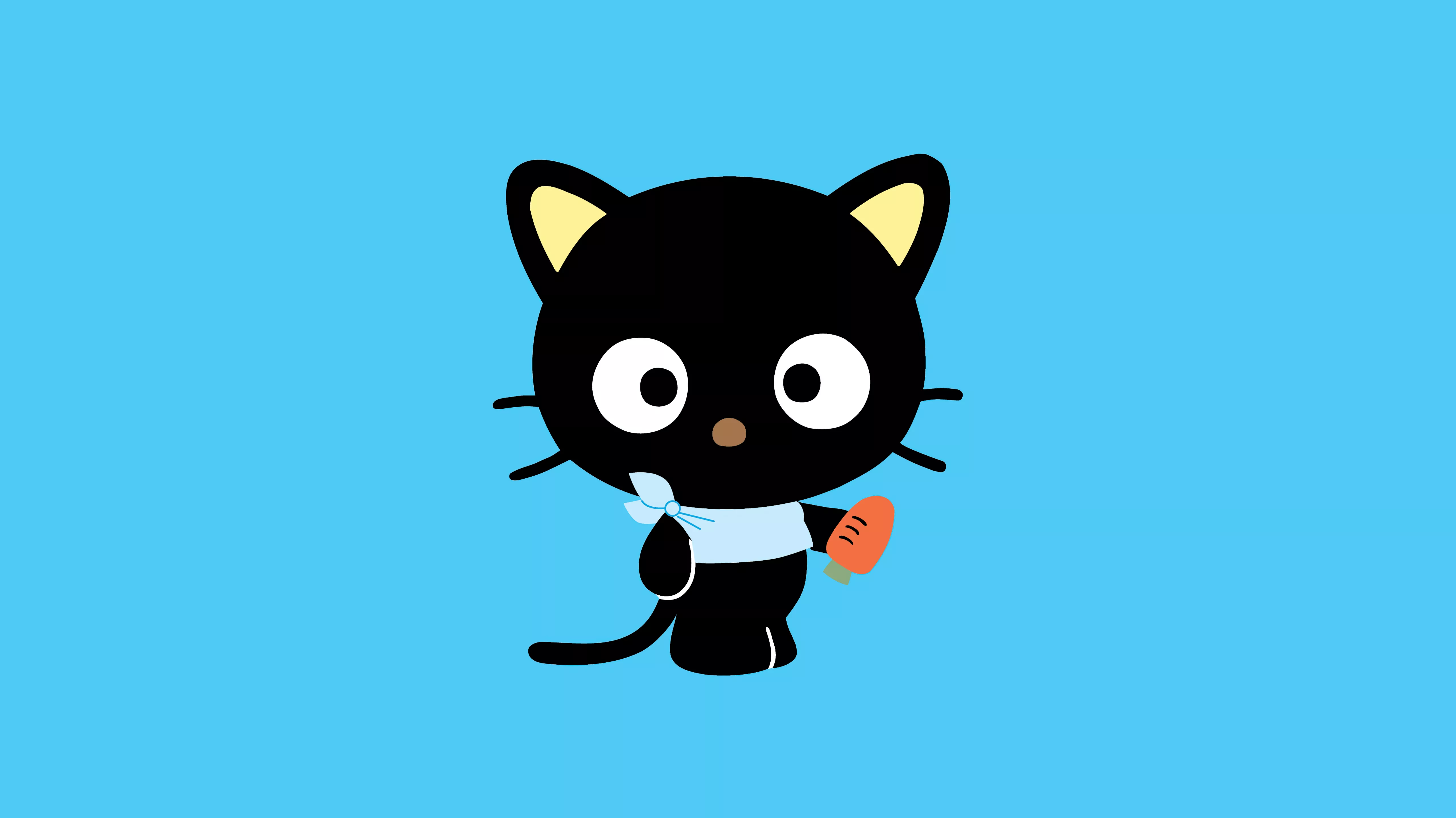 Chococat Wallpaper 4K, Minimalist, Cyan