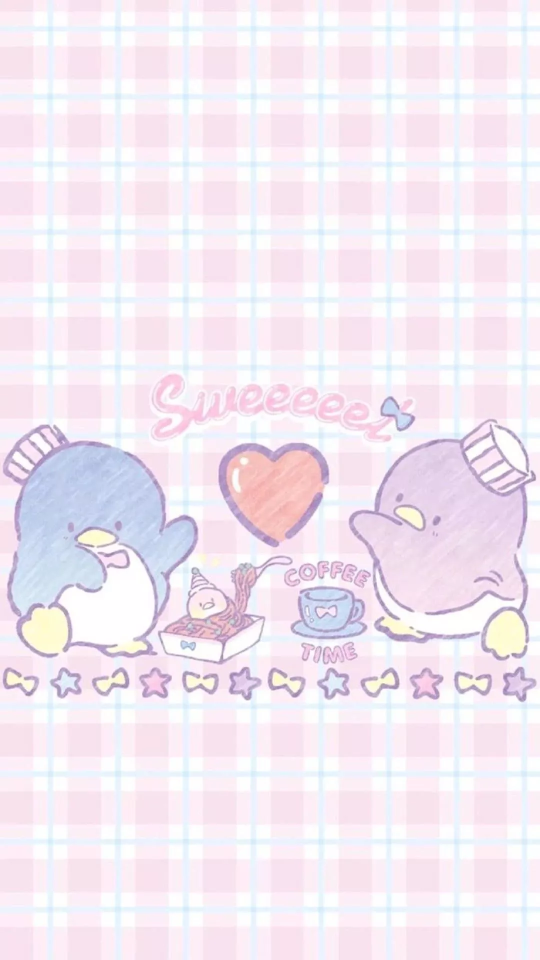 Tuxedo Sam Sweet Coffee Time Wallpaper