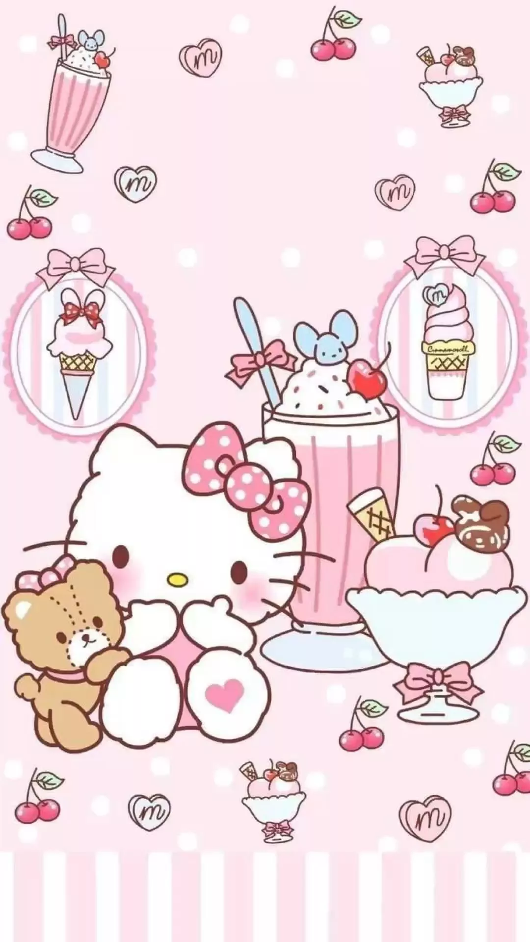hello kitty and tiny chum wallpaper