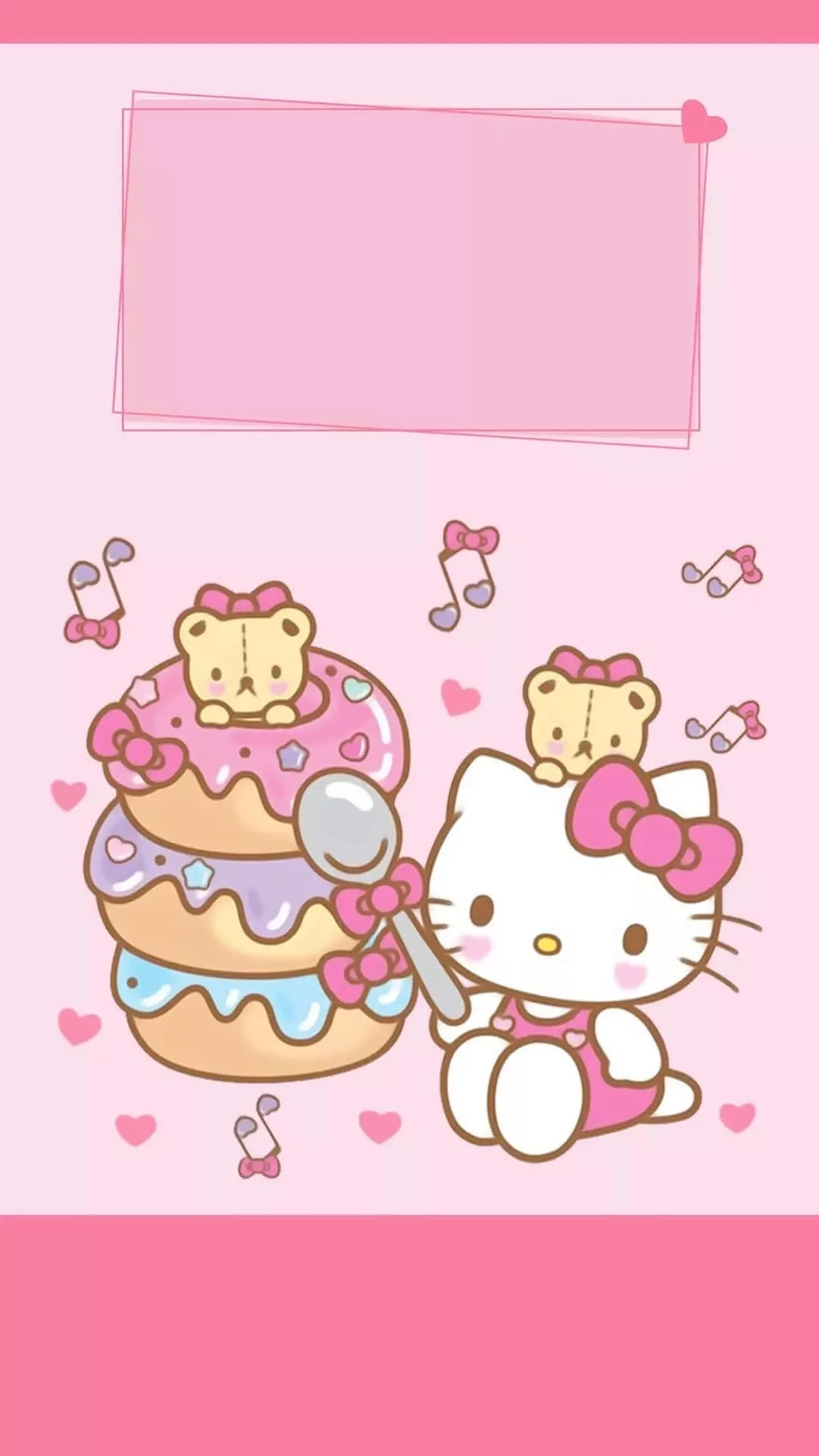 Hello Kittyand Bear Donuts Wallpaper