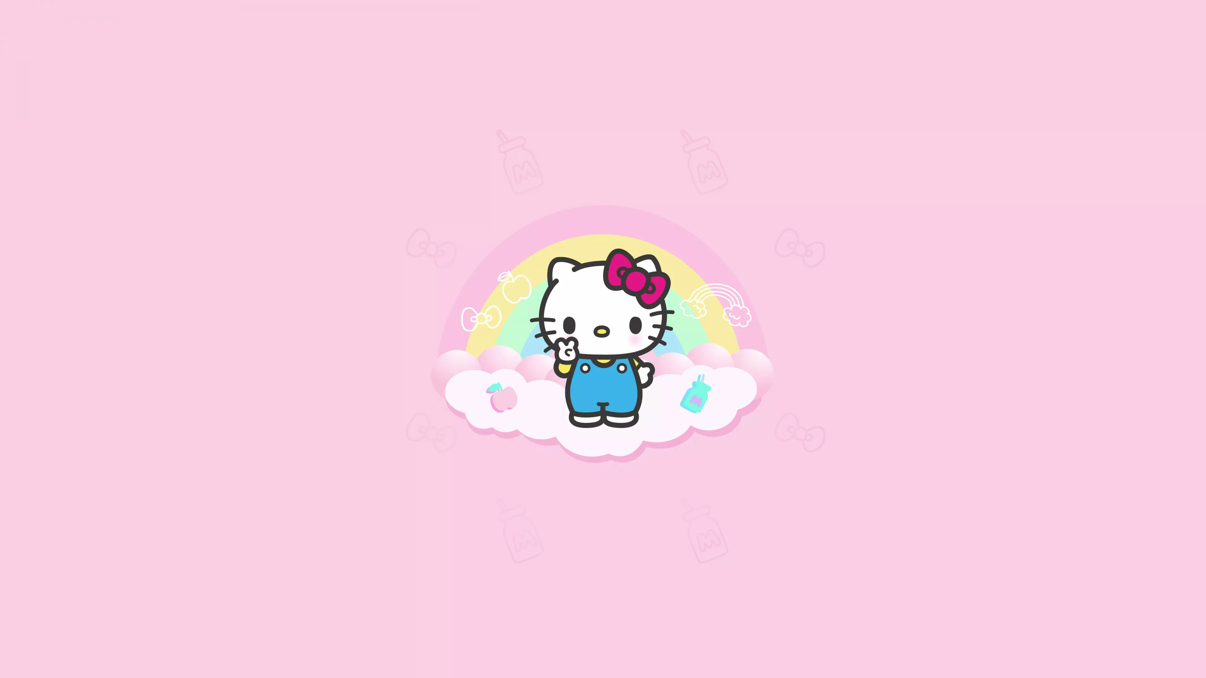 Hello Kitty Wallpaper 4K, Minimalist