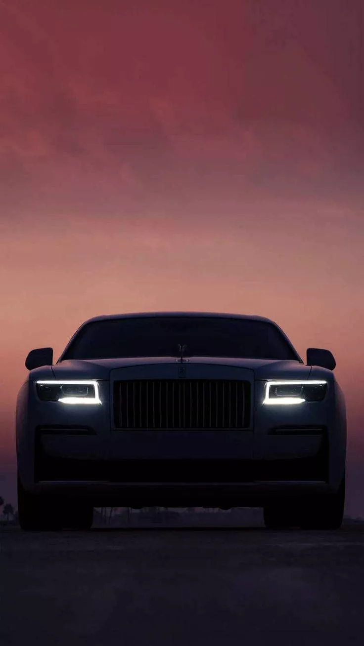 Rolls Royce 4k Silhouette Under Sunset