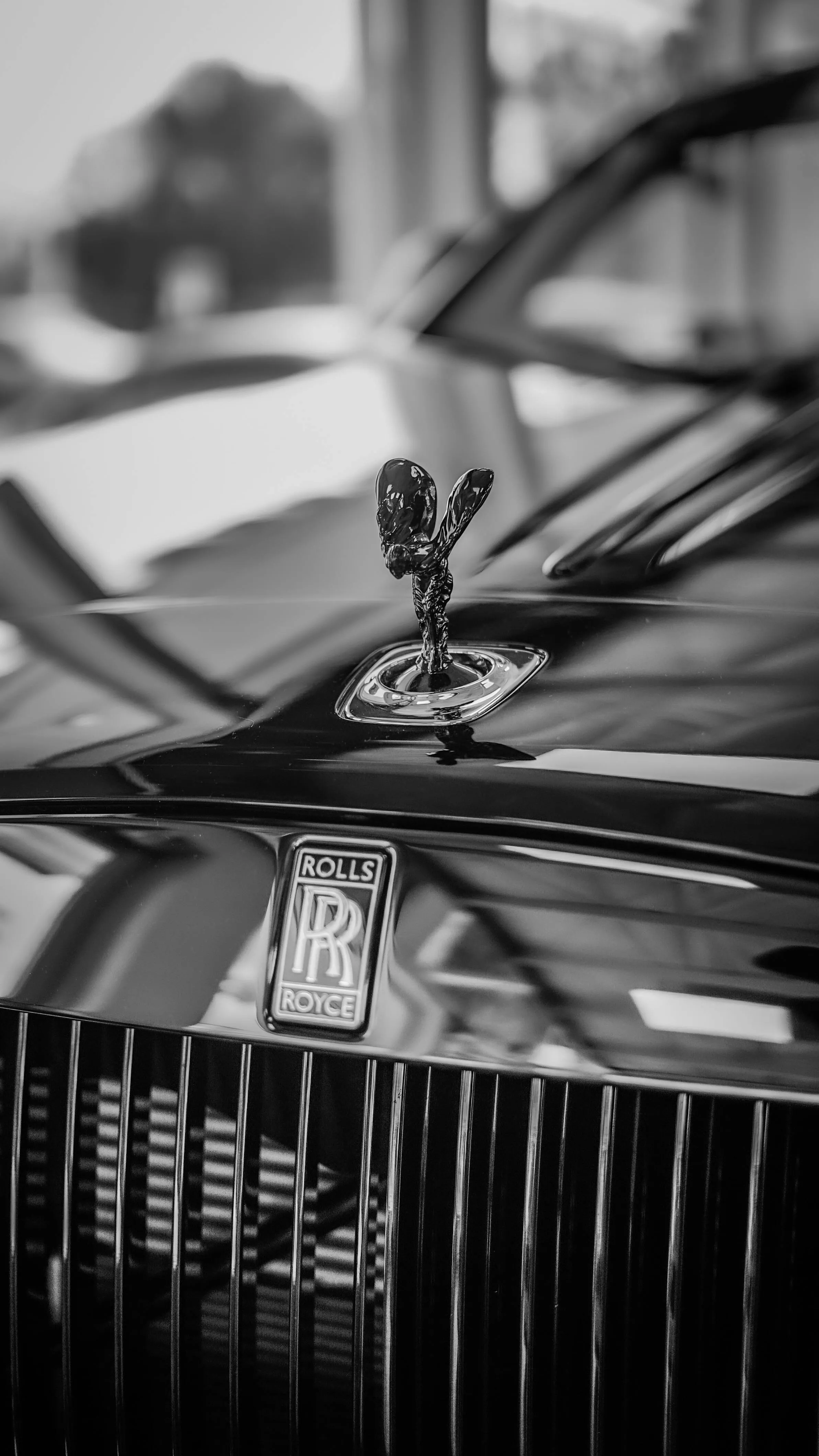Close up of Rolls Royce Logo and Emblem