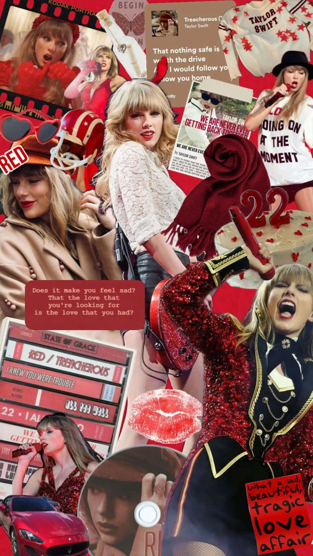 Taylor Swift Red Aesthetic Wallpaper