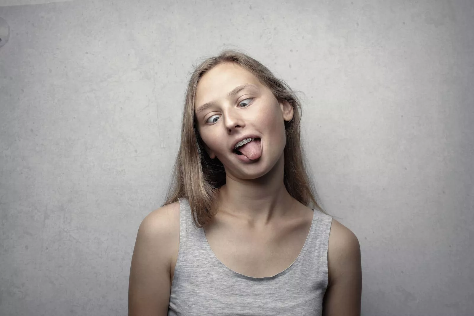 Crazy Girl Weird Face Wallpaper