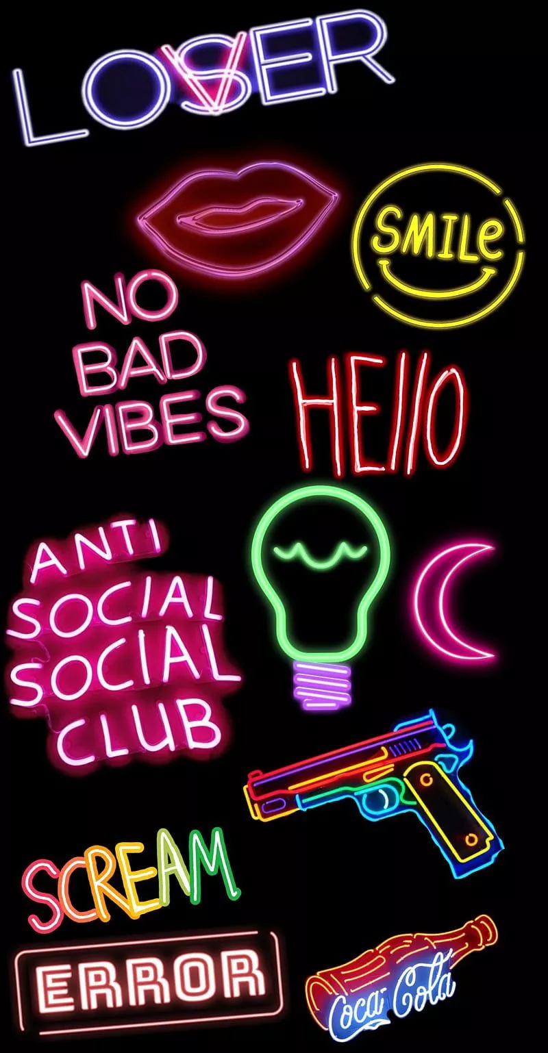 Neon lights, aesthetic, HD phone wallpaper
