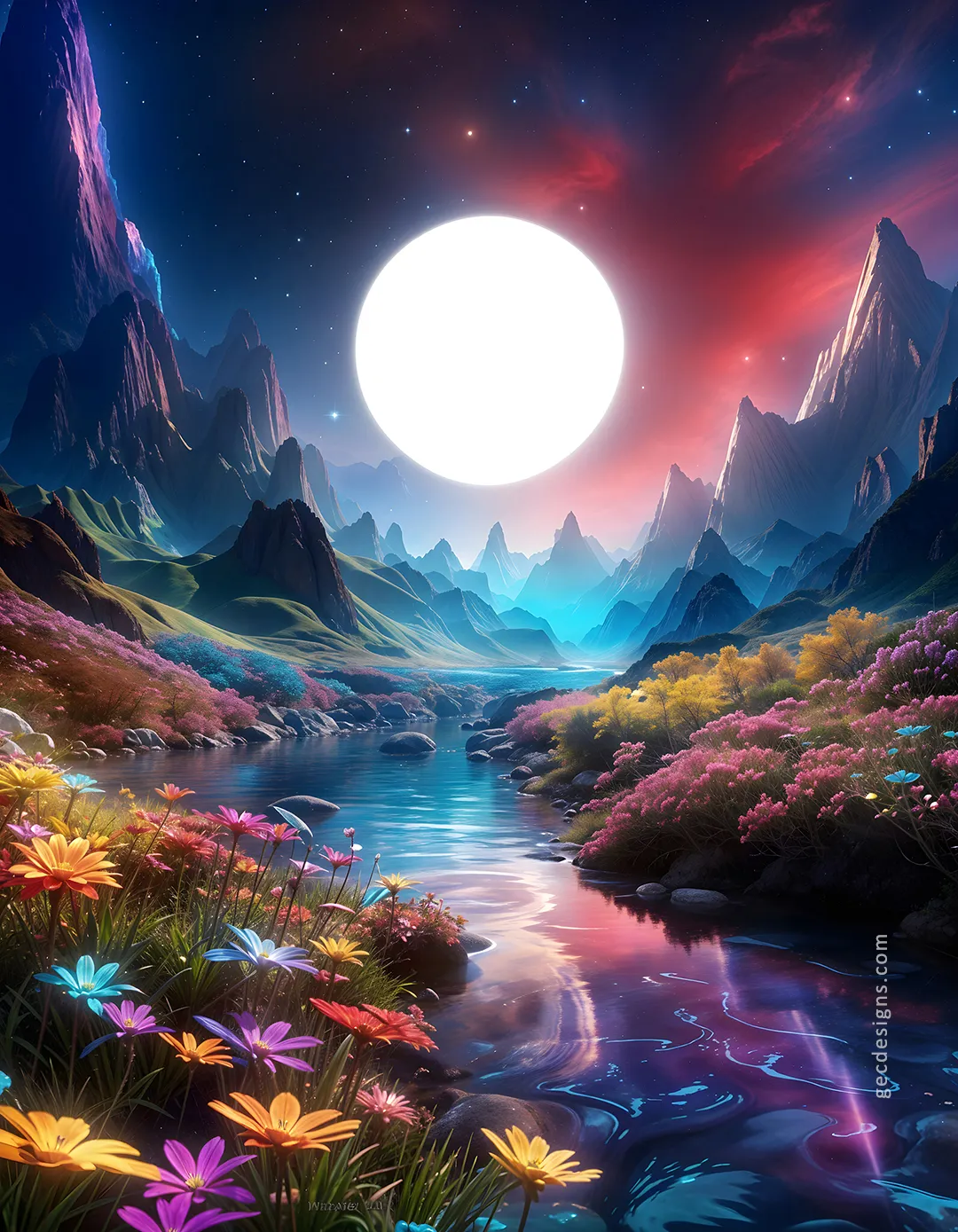 Magical fantasy landscape