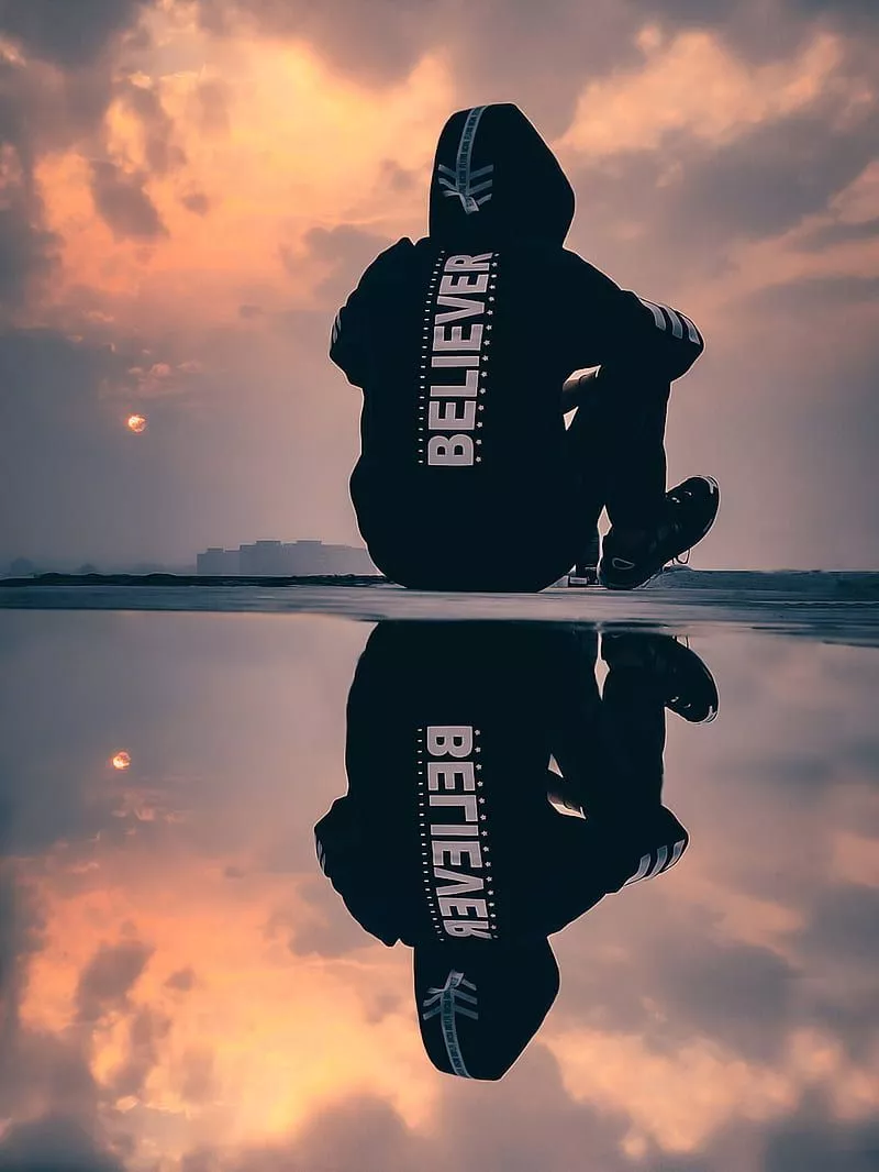 Boy rear view, attitude, believer, boy