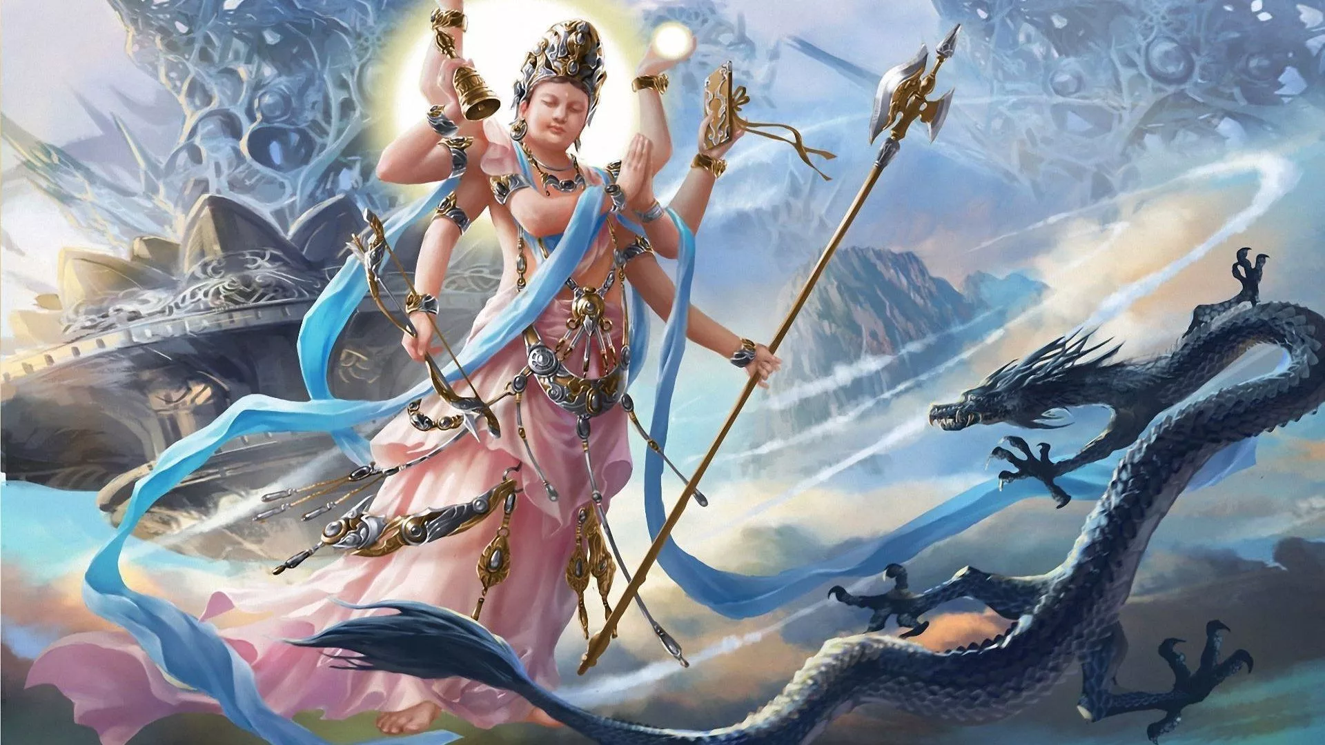 Vishnu Fantasy Gods HD Wallpaper
