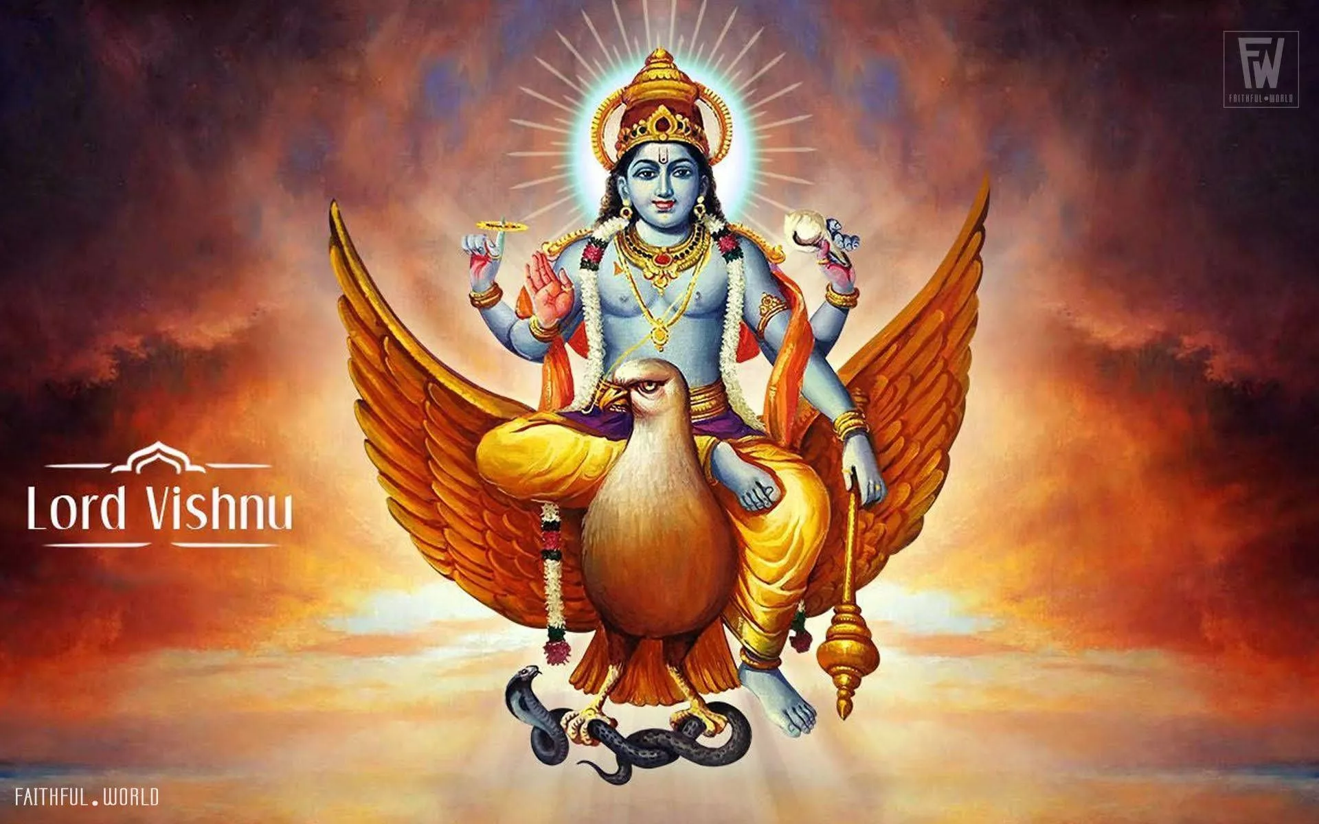 Download free Lord Vishnu Riding On A
