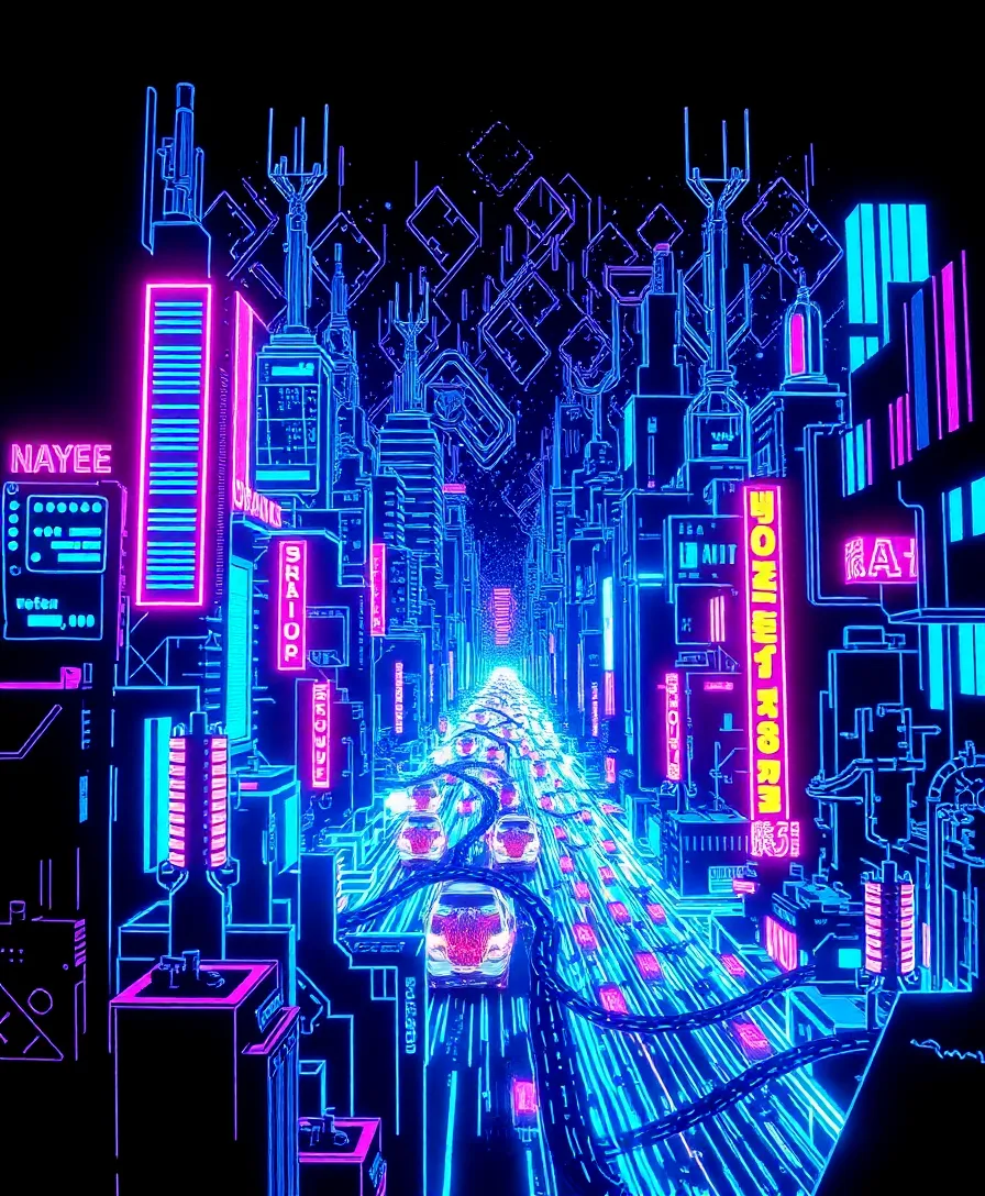 cyber sigilism tattoo stencil Image