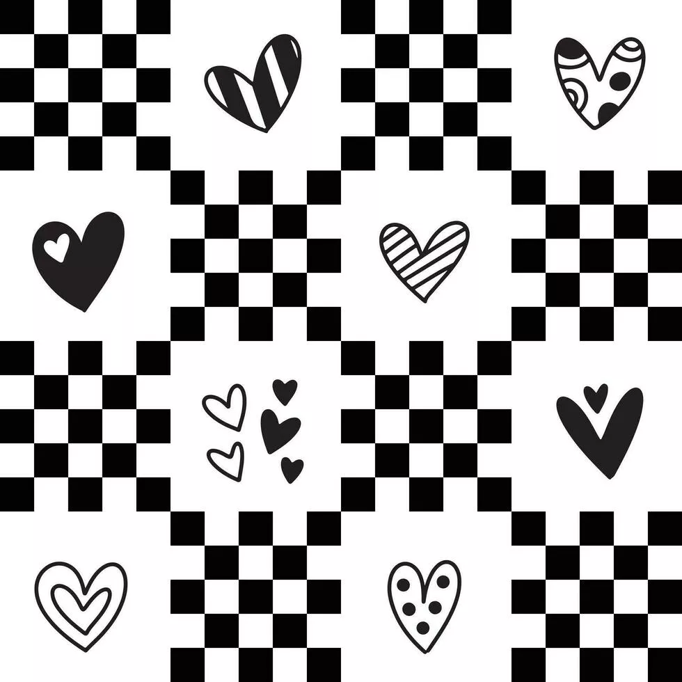 Cute y2k patchwork seamless pattern