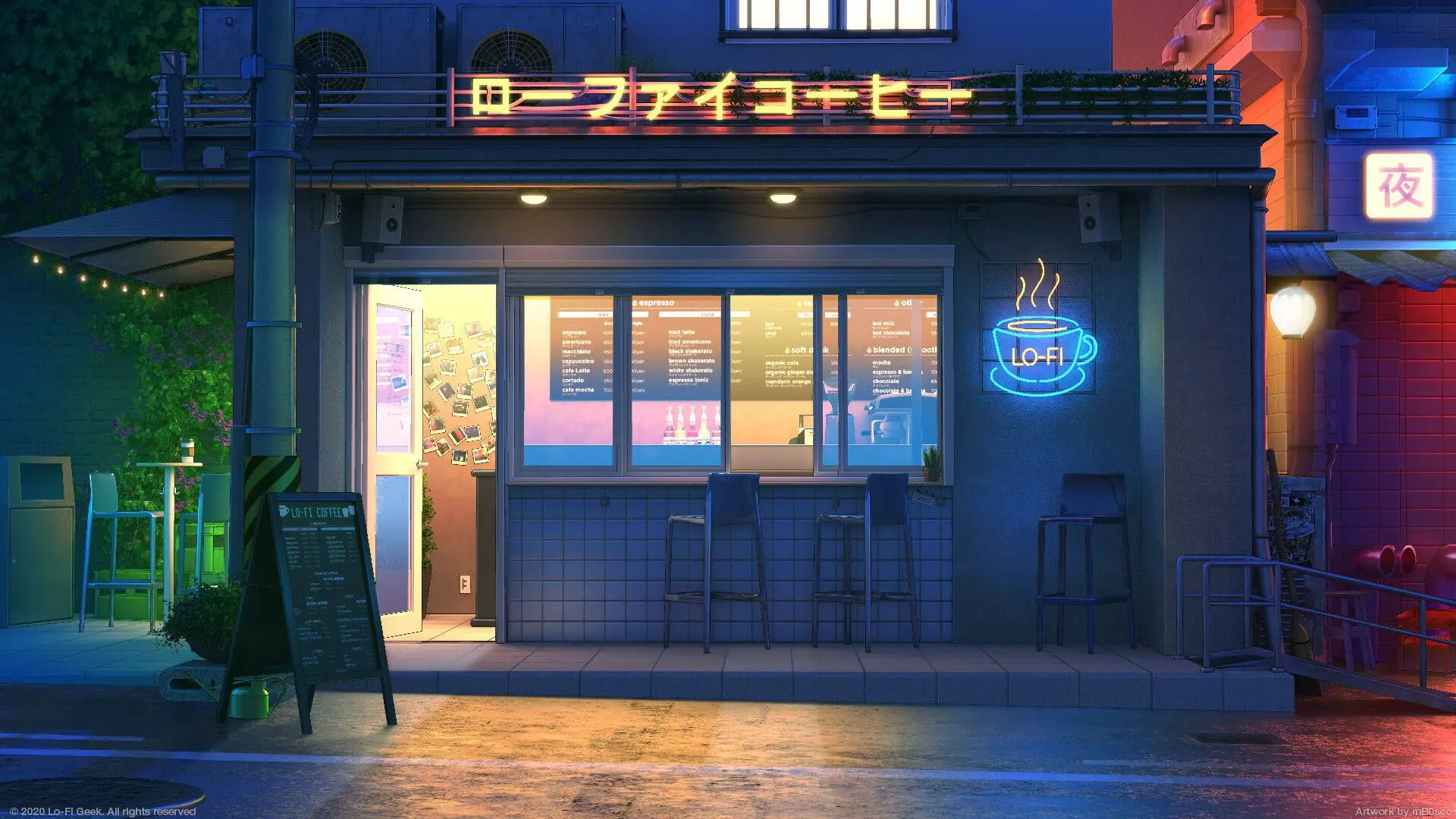 Download 1920x1080 HD Anime Japanese Café Wallpaper