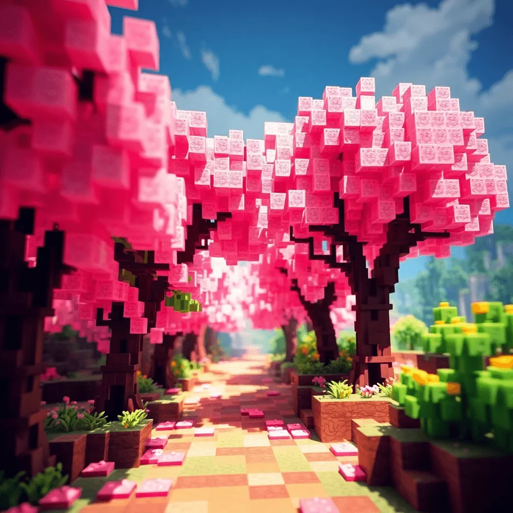 cherry blossom palette minecraft Image