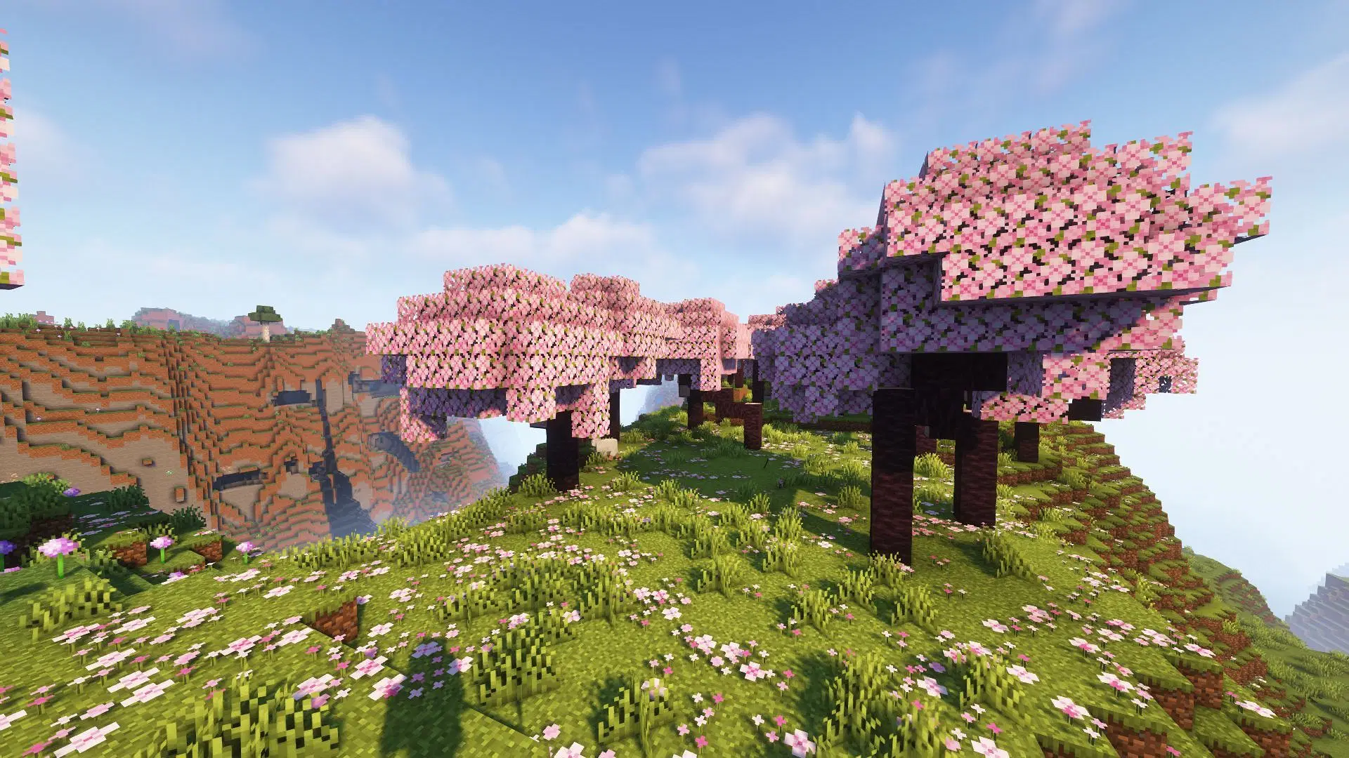 Minecraft cherry blossom update