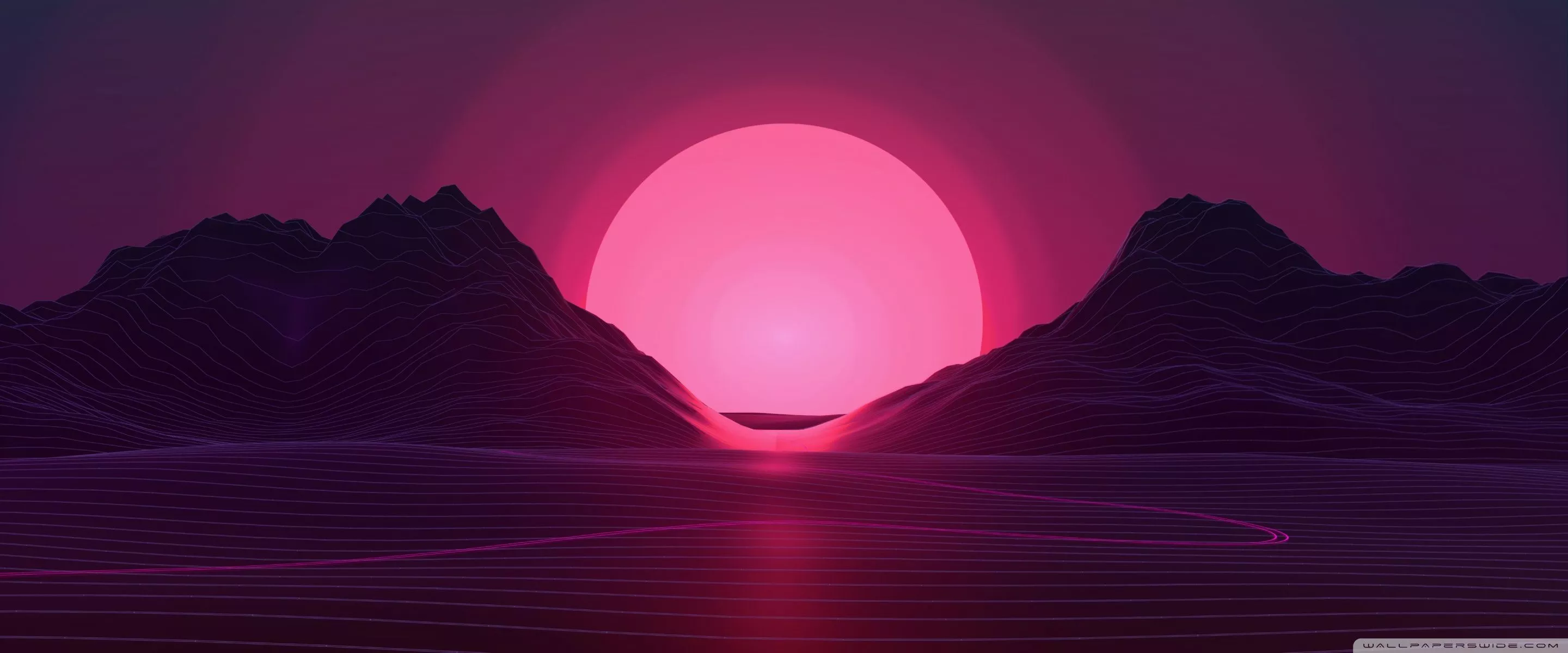 Synthwave Background Ultra HD Wallpaper