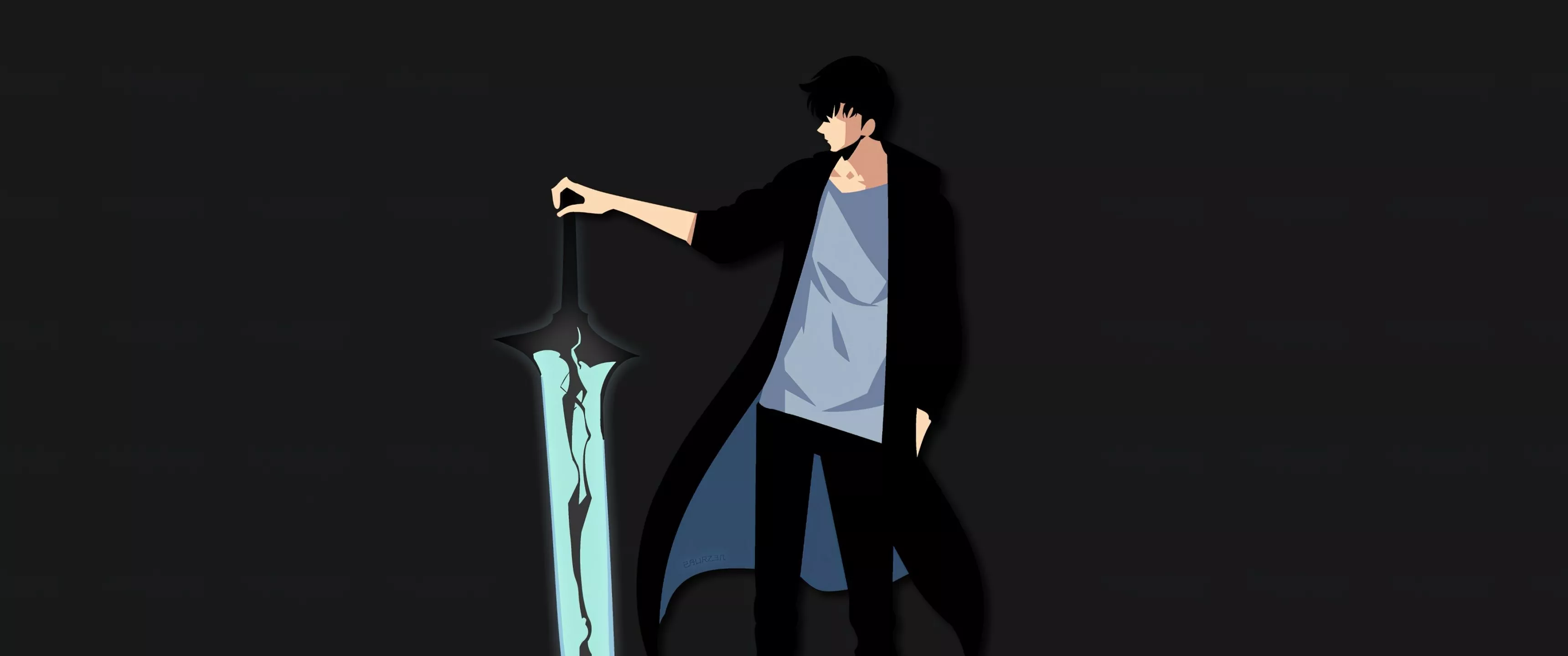 Sung Jinwoo Wallpaper 4K, Minimalist