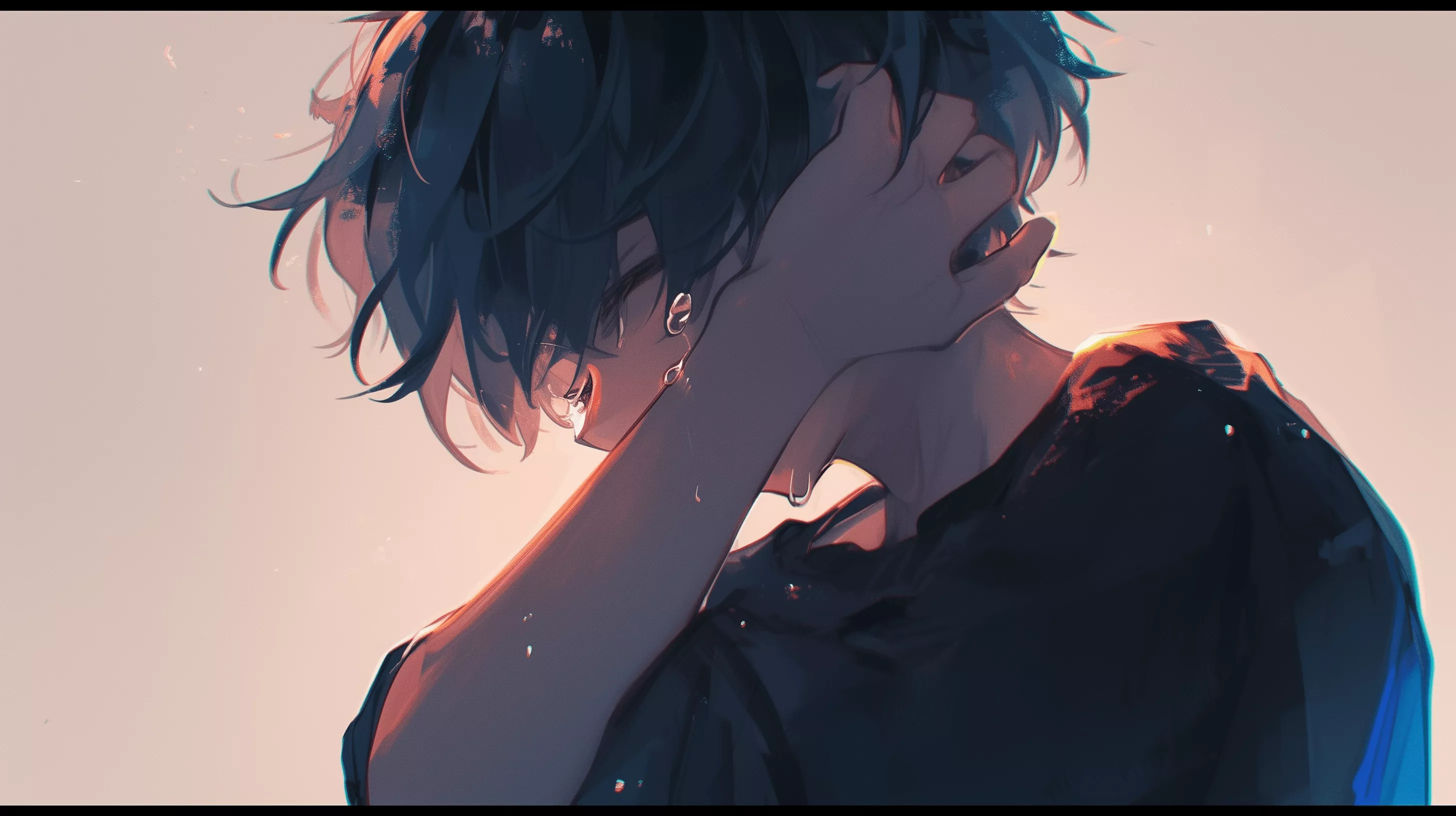 Emotional Anime Boy Crying HD Wallpaper