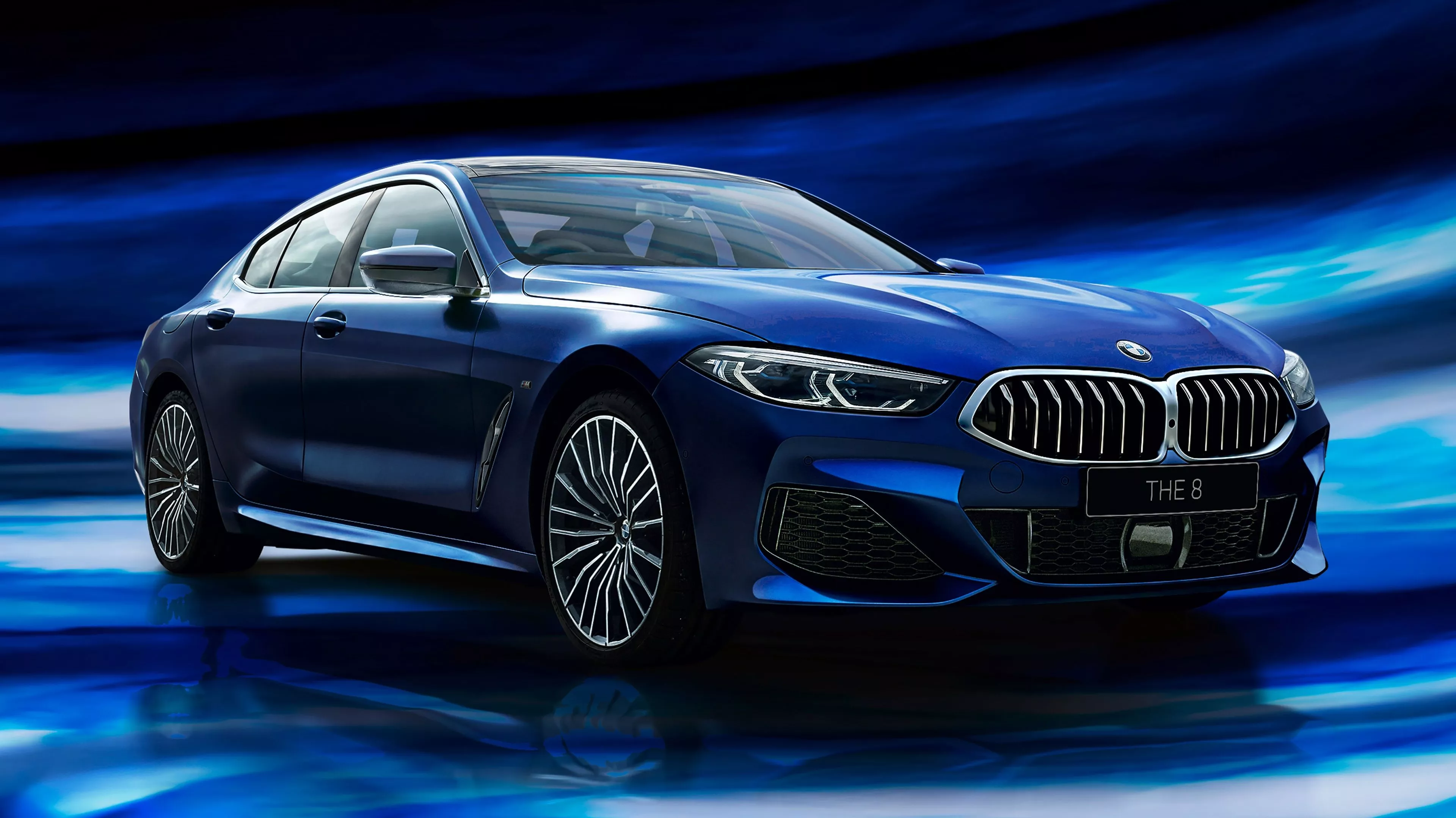 BMW 8 Series Gran Coupé Wallpaper 4K, Blue