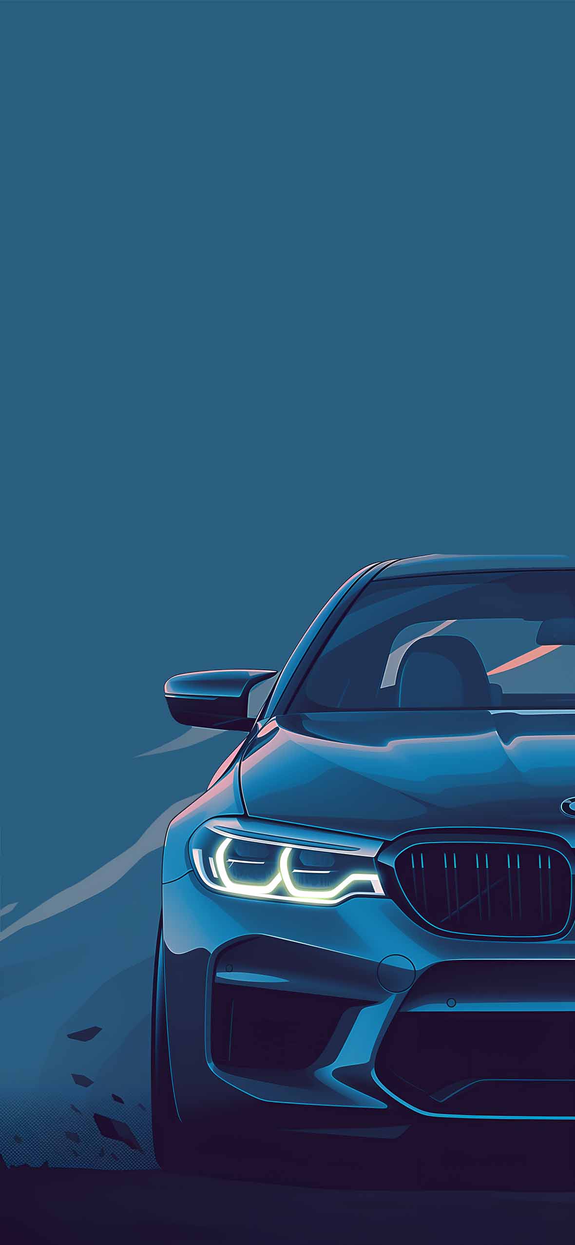 BMW M5 Blue and Red Split Matching