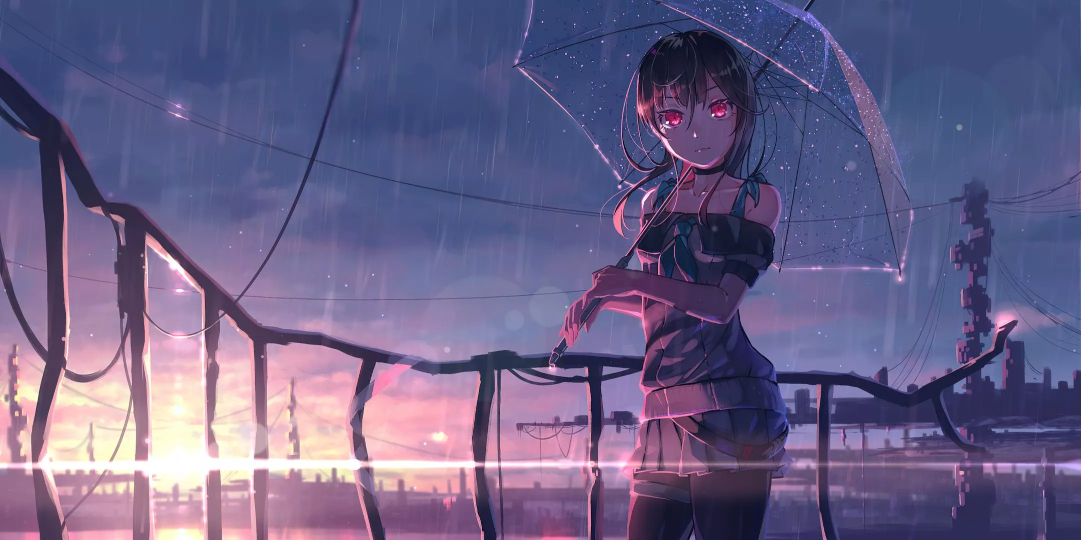 Red Eye Anime Girl Wallpaper, HD Anime 4K Wallpaper, Image and Background